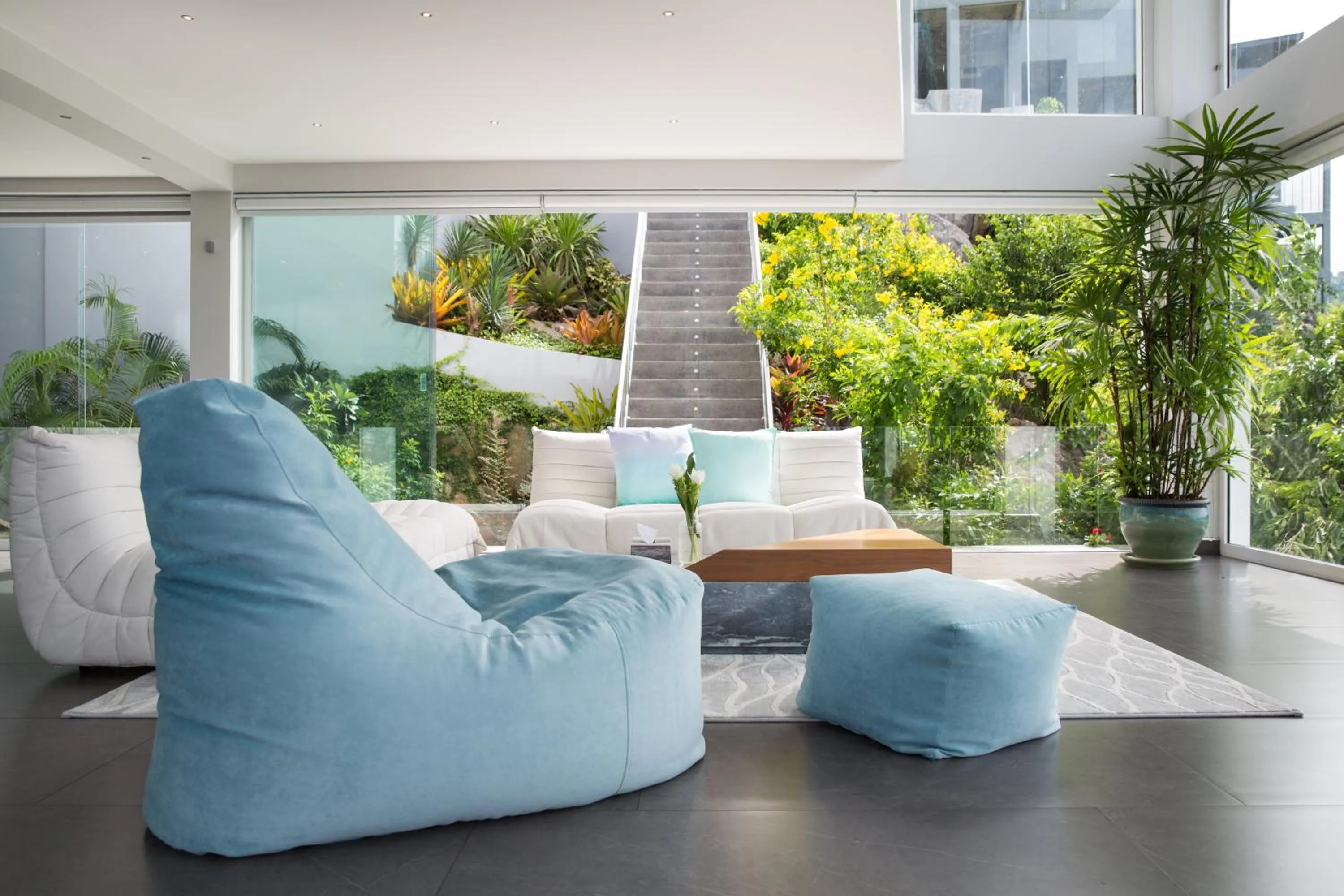 Living room in Panoramic Duplex Studio