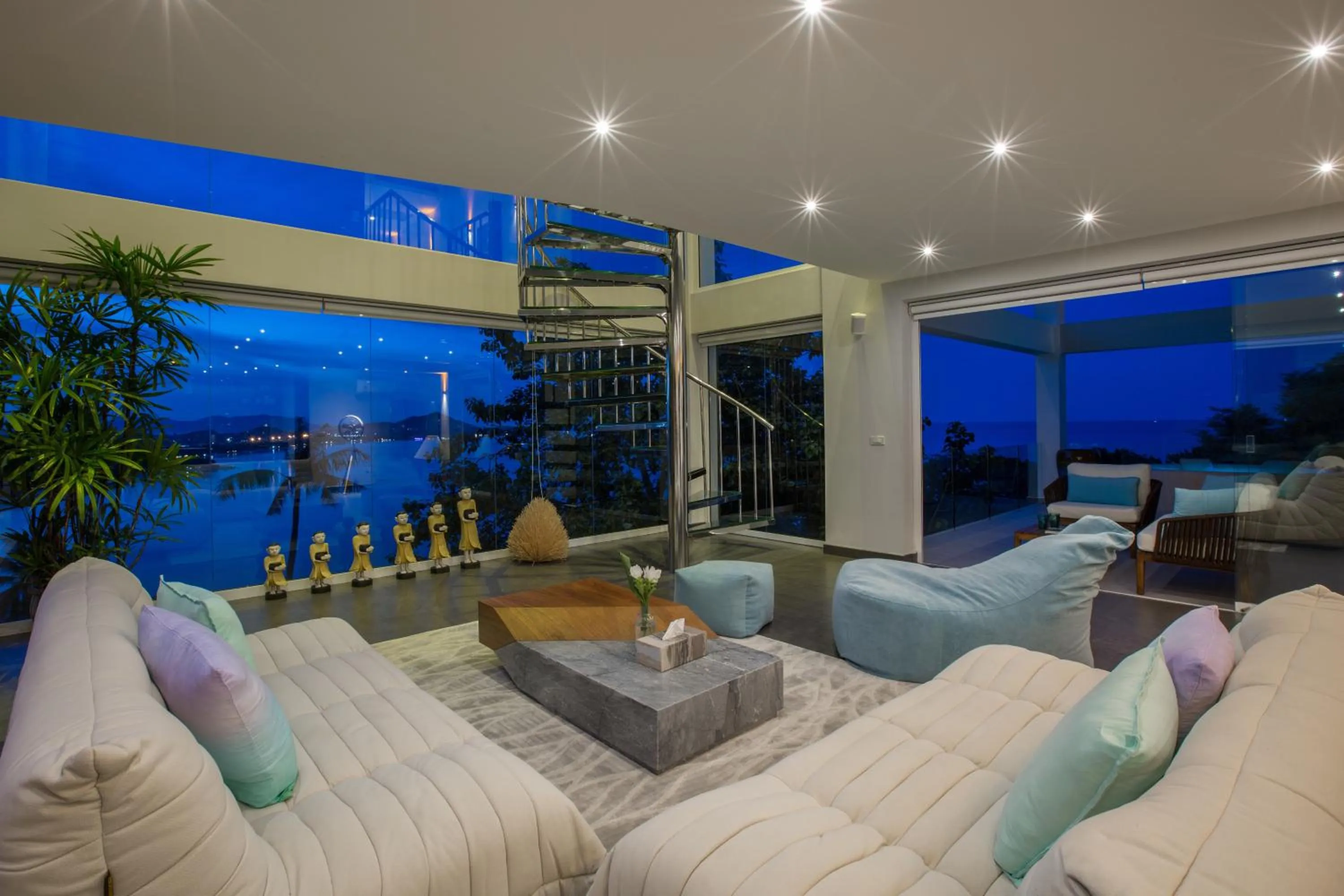 Living room in Panoramic Duplex Studio