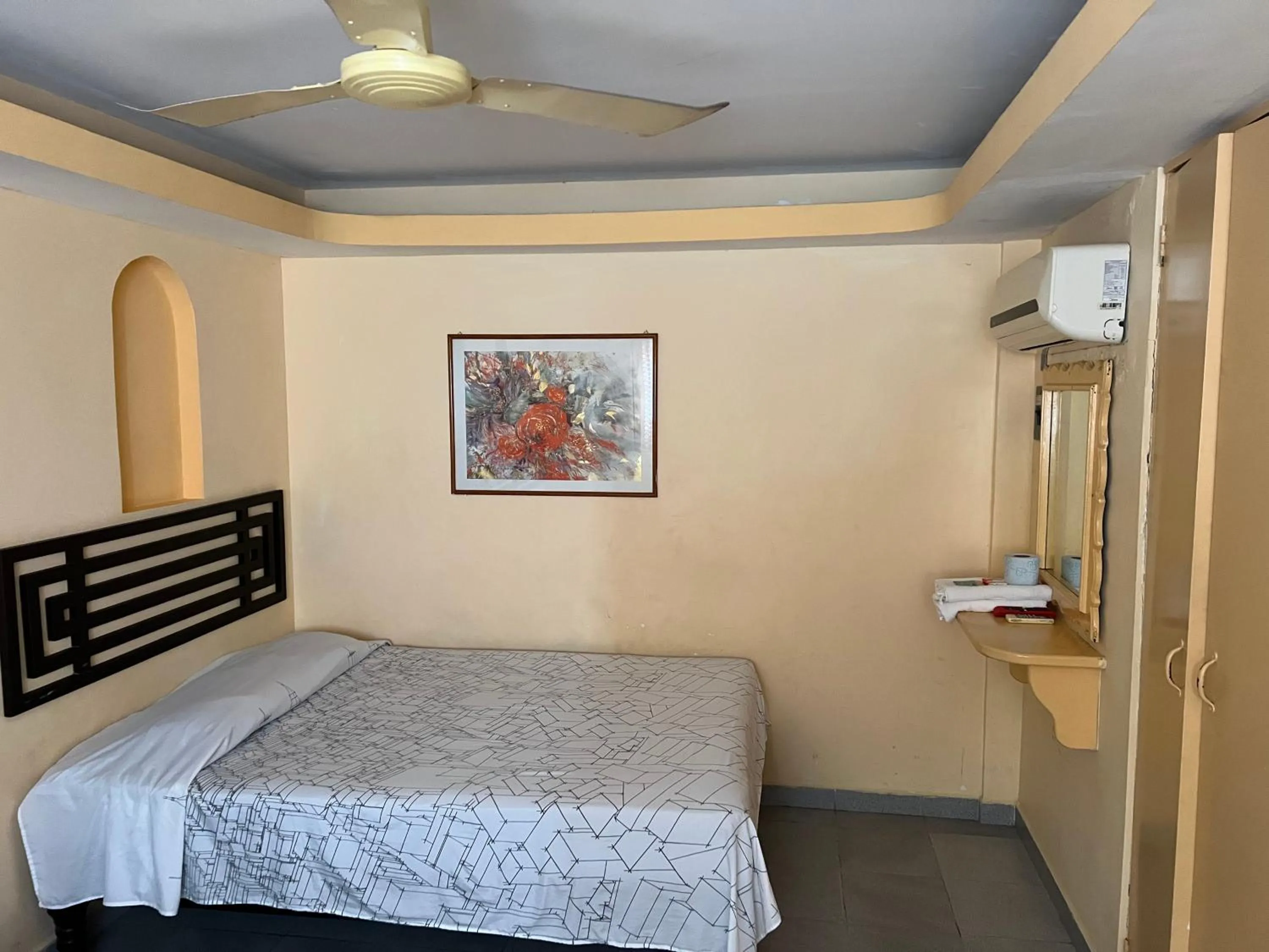 Bed in Hotel magallanes con cocineta 100 Metros de playa