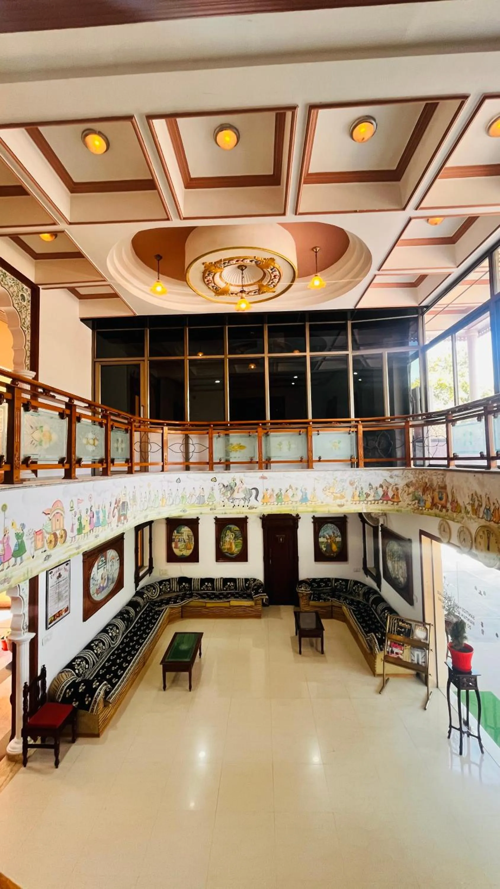 Lobby or reception in Hotel Master Paradise, Pushkar, Rajasthan , INDIA