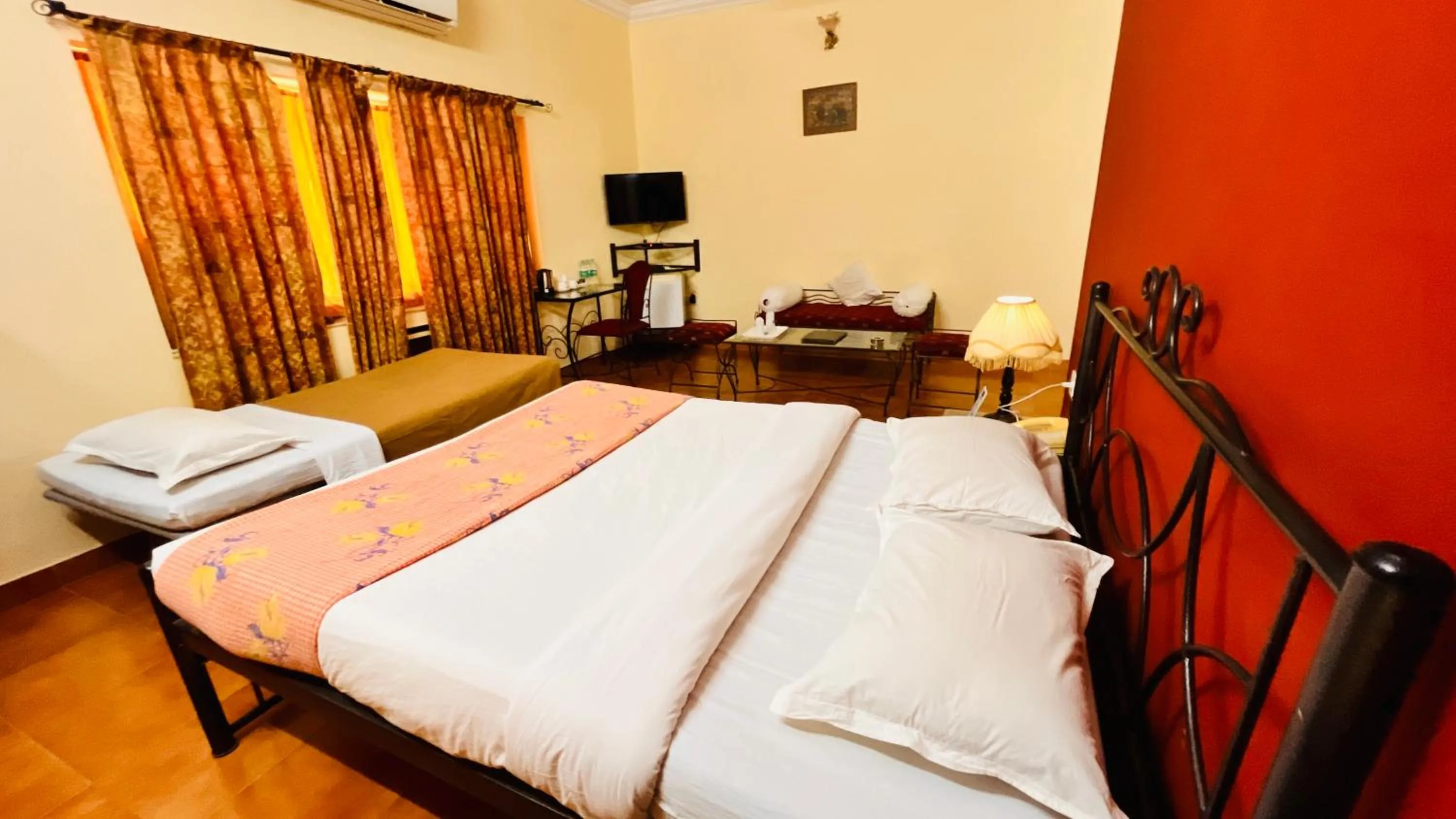 Bed in Hotel Master Paradise, Pushkar, Rajasthan , INDIA