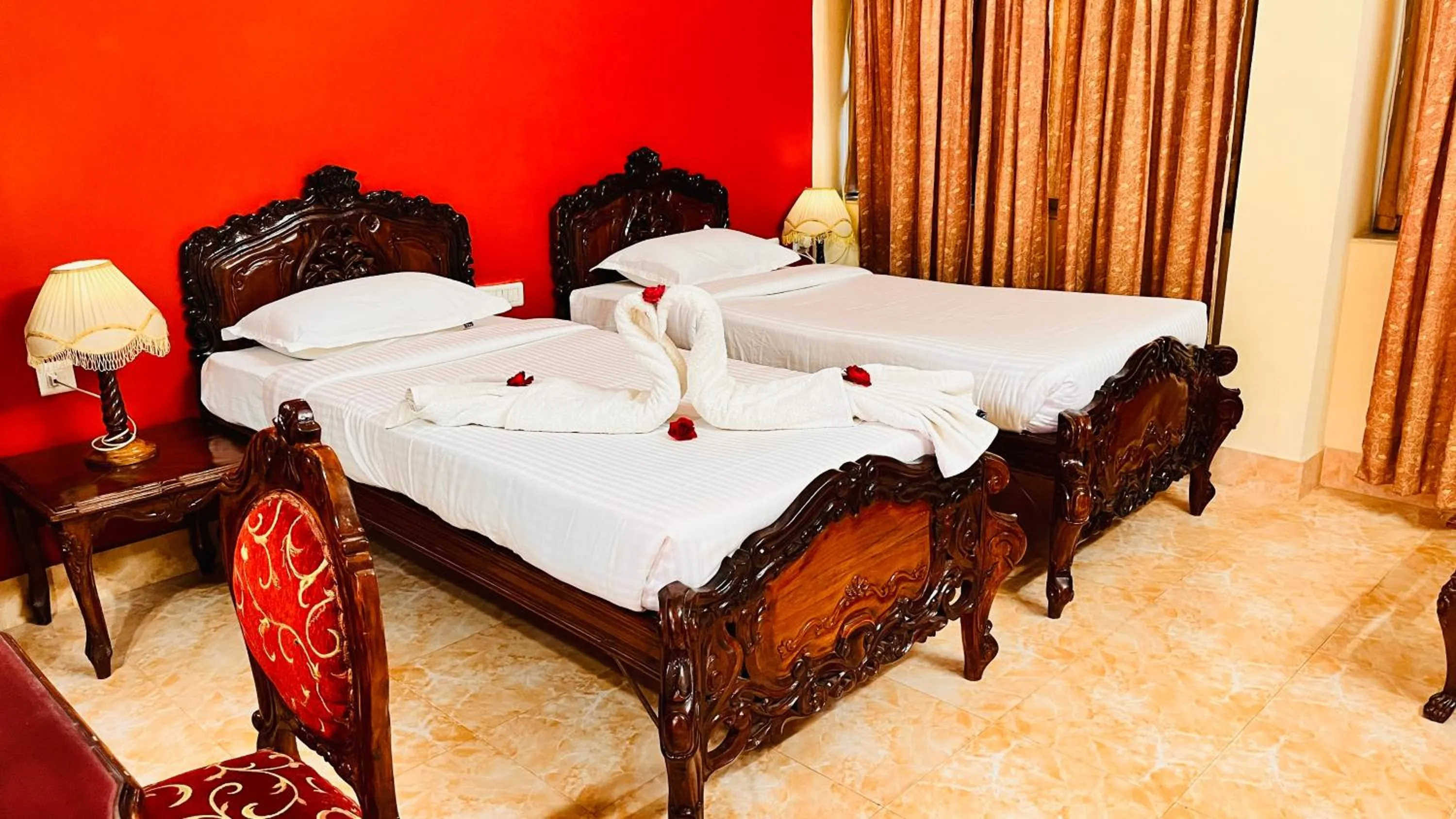 Bedroom, Bed in Hotel Master Paradise, Pushkar, Rajasthan , INDIA
