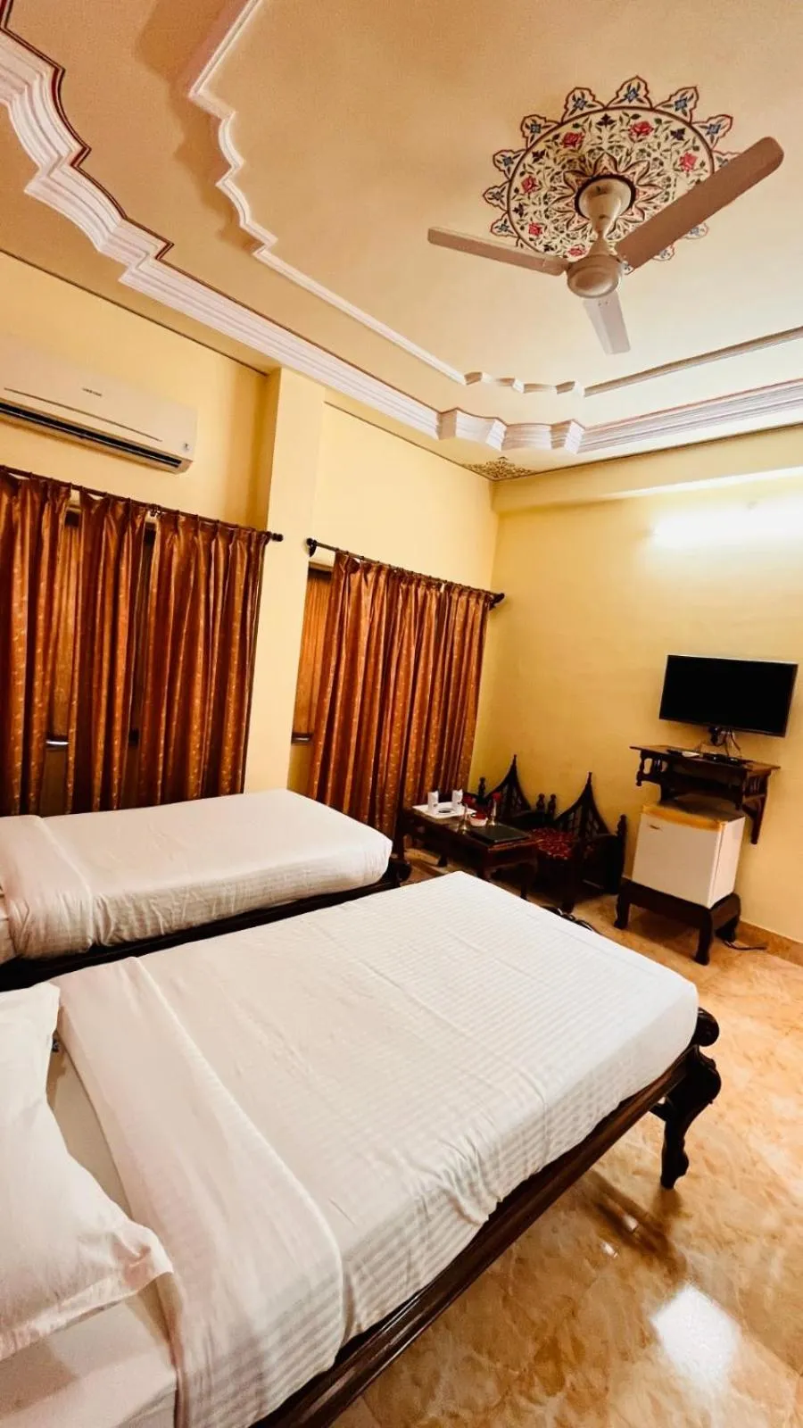 Bed in Hotel Master Paradise, Pushkar, Rajasthan , INDIA