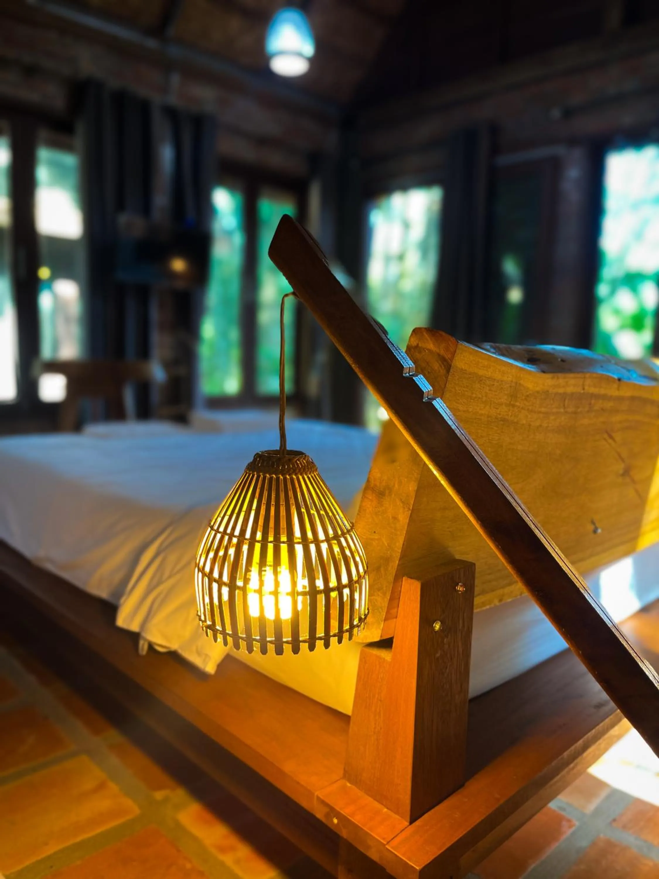 Bed in Kung Nok Tha Resort Nakhon Si Thammarat