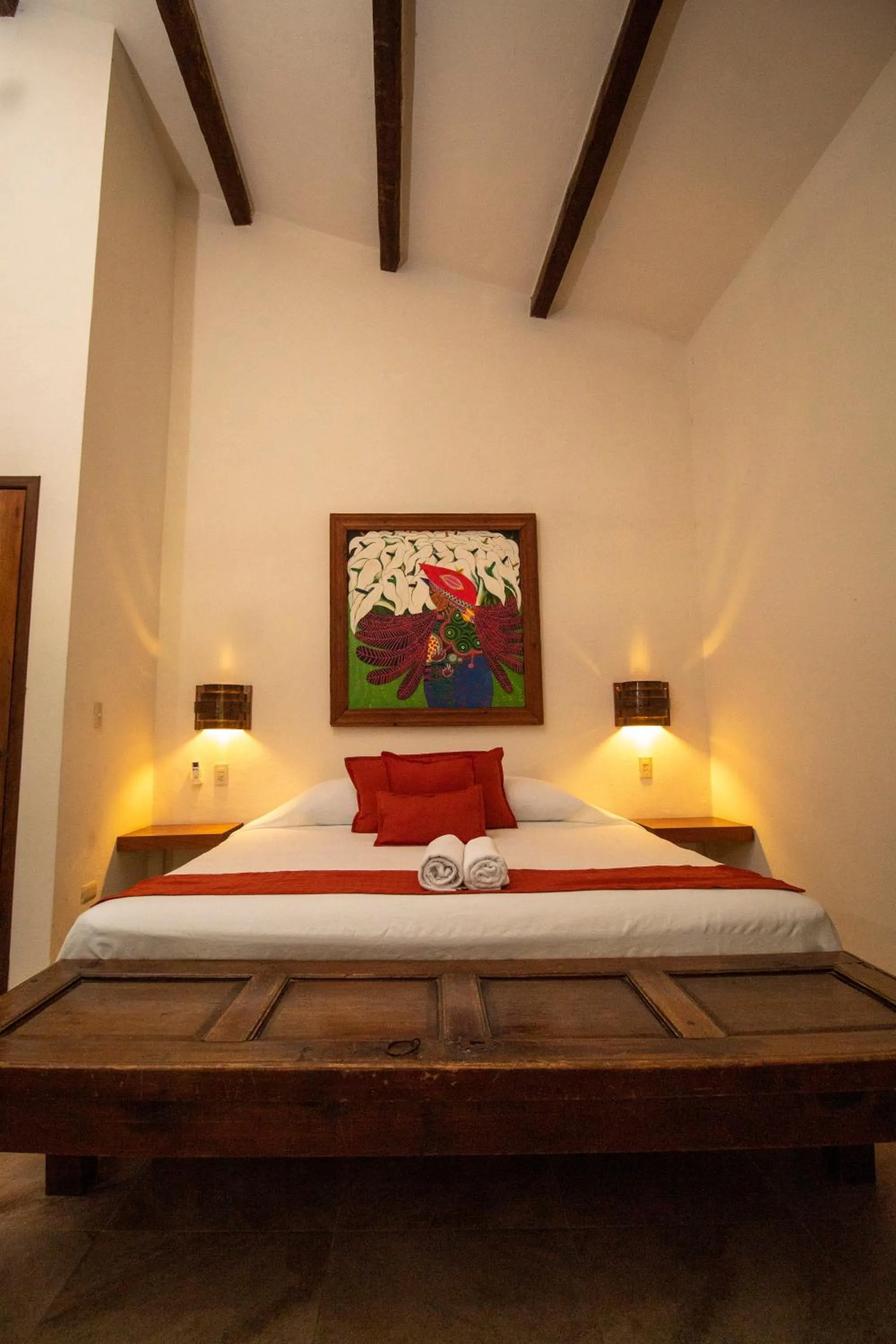 Bed in Hotel Maya Bell