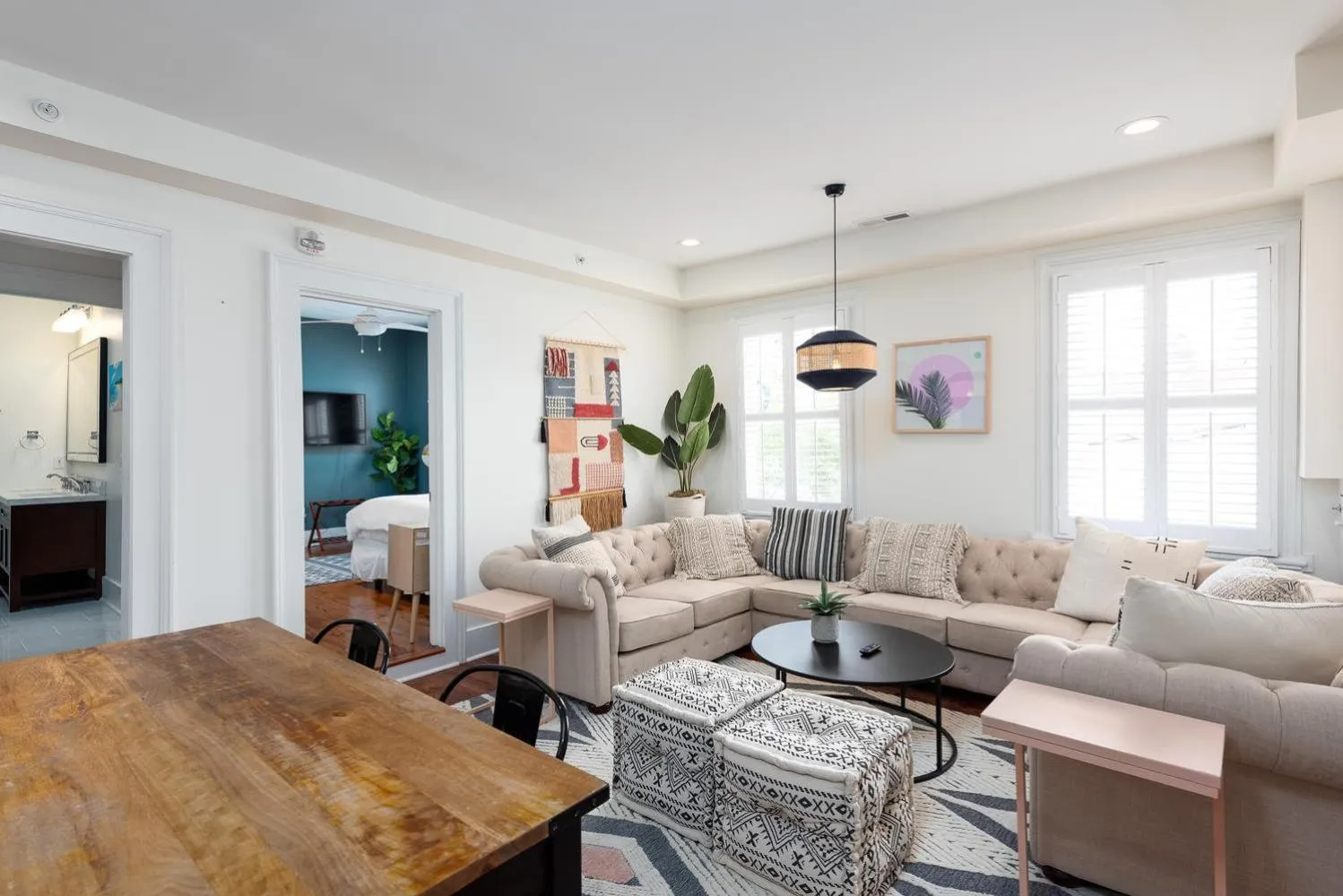 Communal lounge/ TV room in The Quarters on Spring