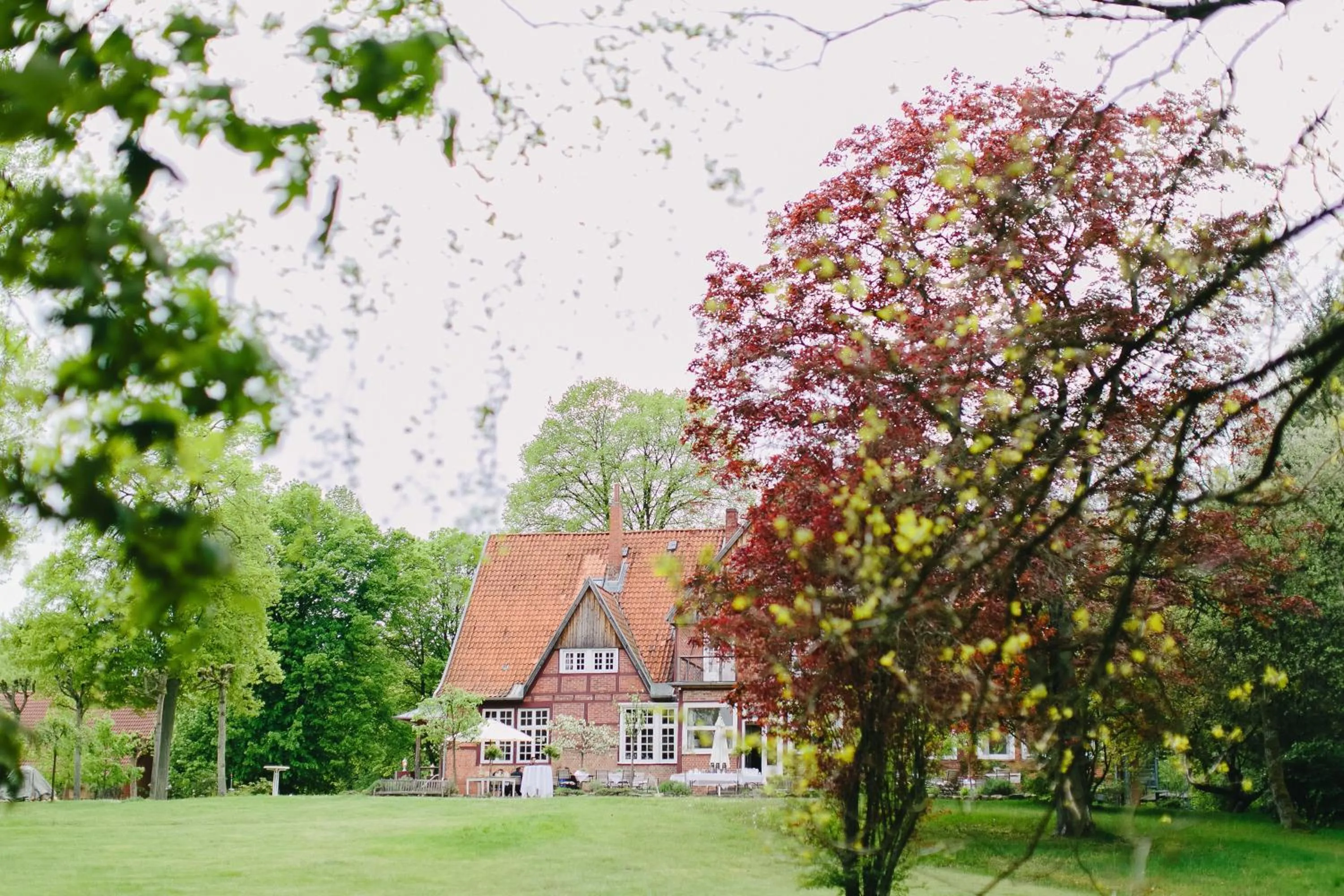 Garden view in Hotel Waldhof auf Herrenland