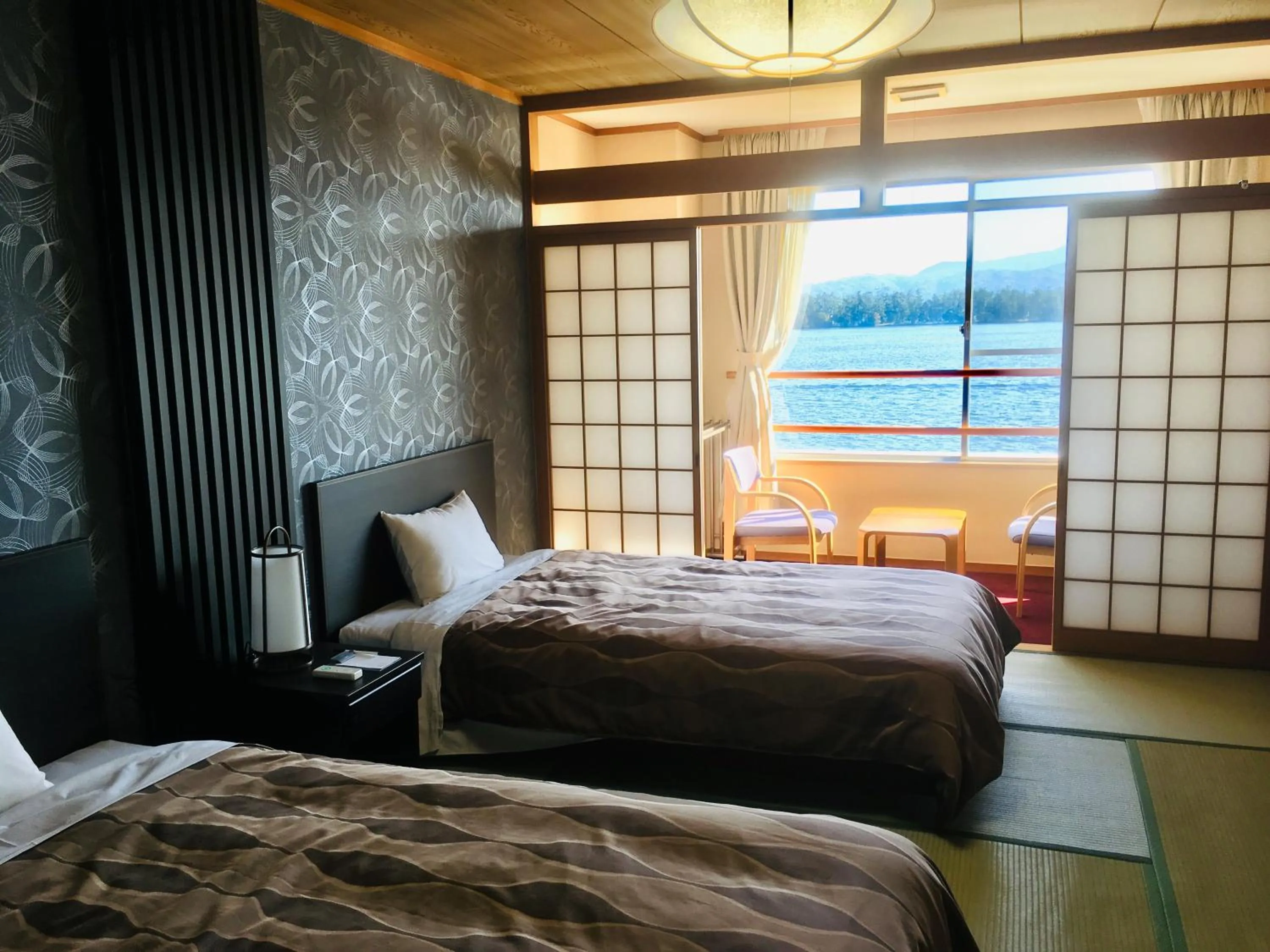 Bed in The Gran Resort Amanohashidate