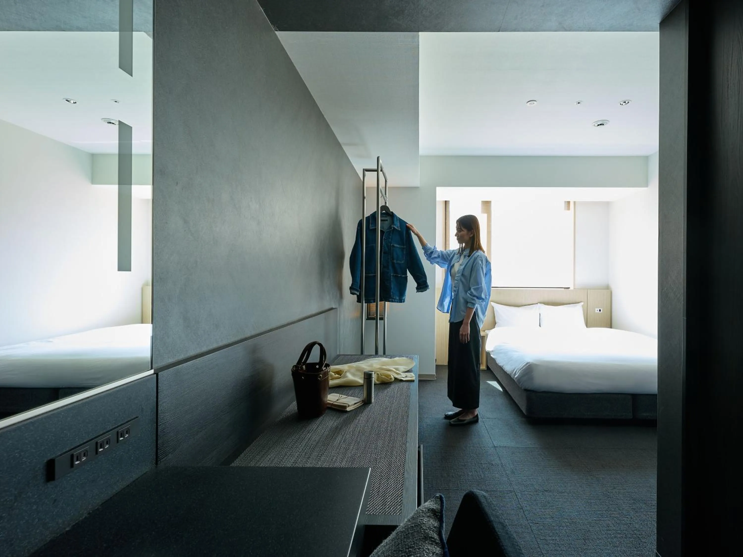 Photo of the whole room, Bed in sequence KYOTO GOJO