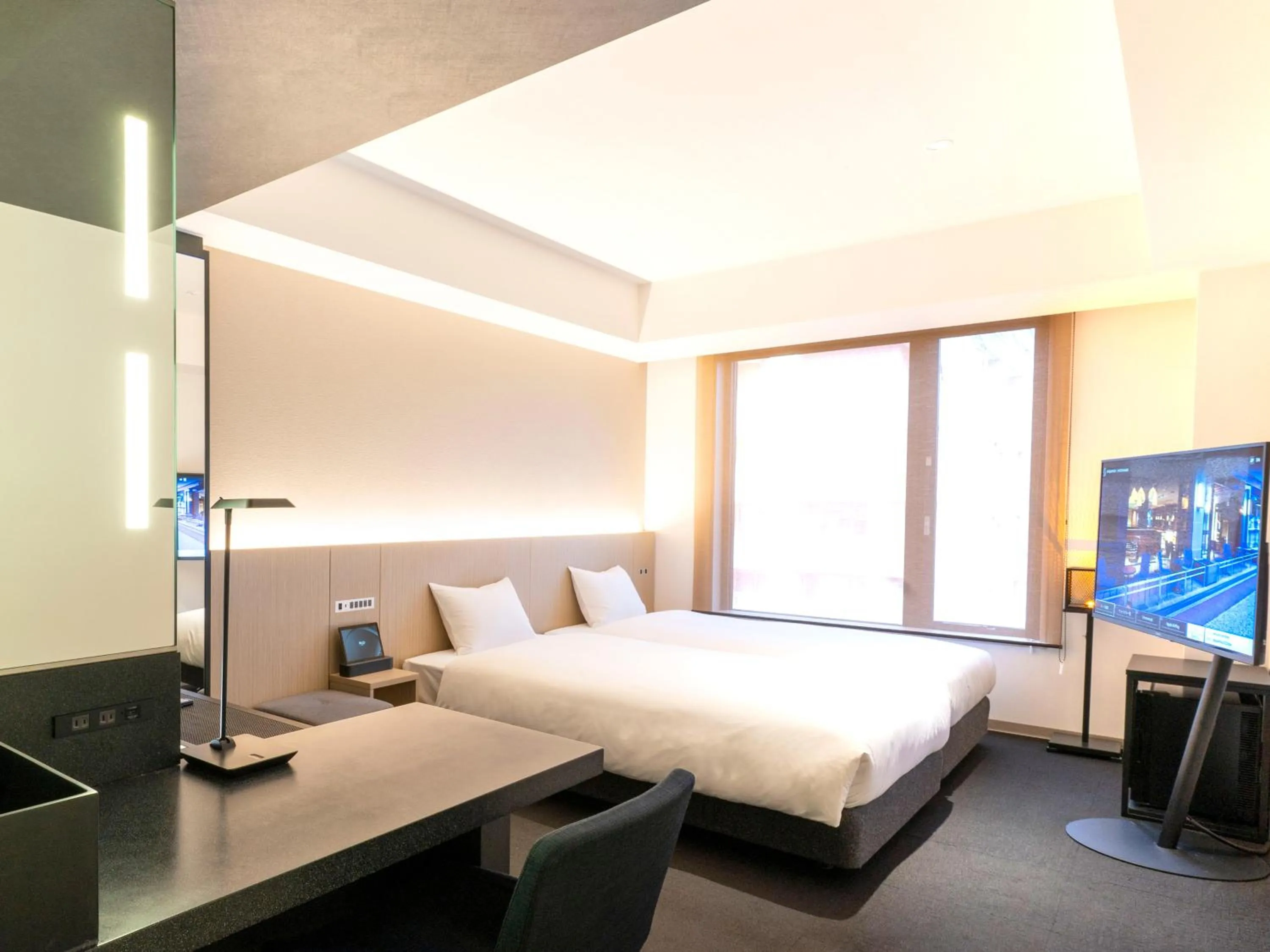 Photo of the whole room, Bed in sequence KYOTO GOJO