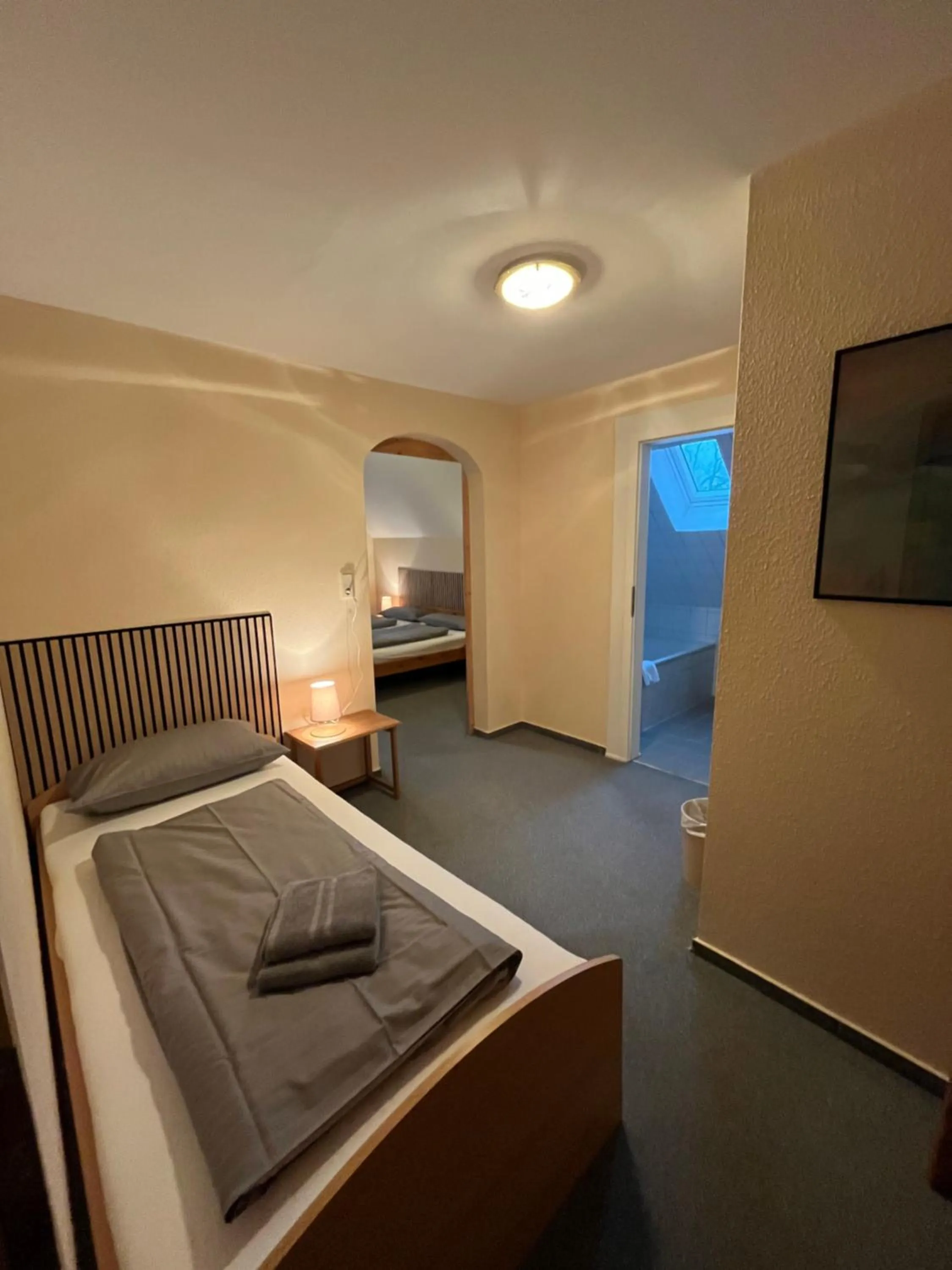 Bed in Hotel Mühleneck