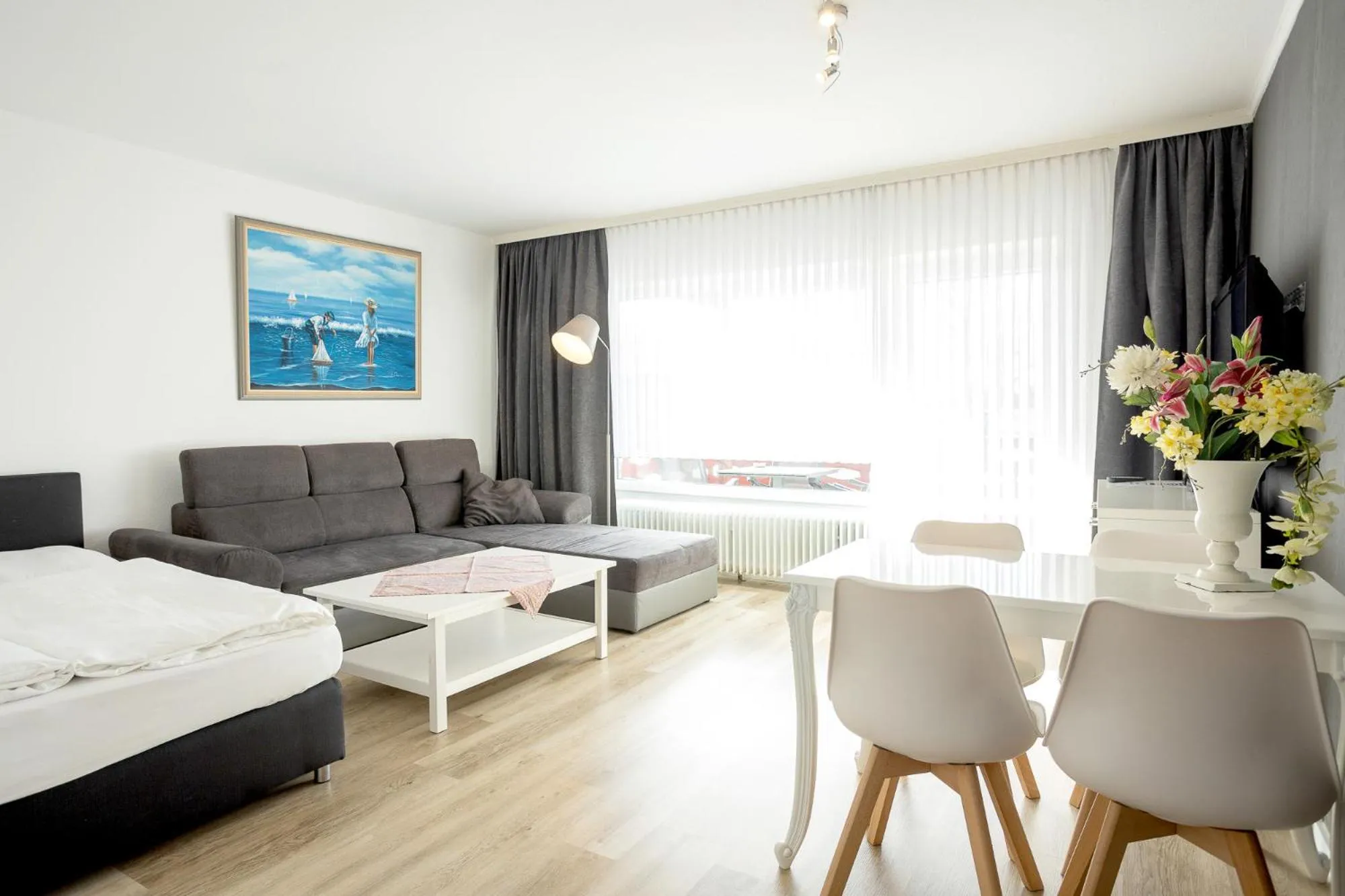 Bed in Familien- und Aparthotel Strandhof