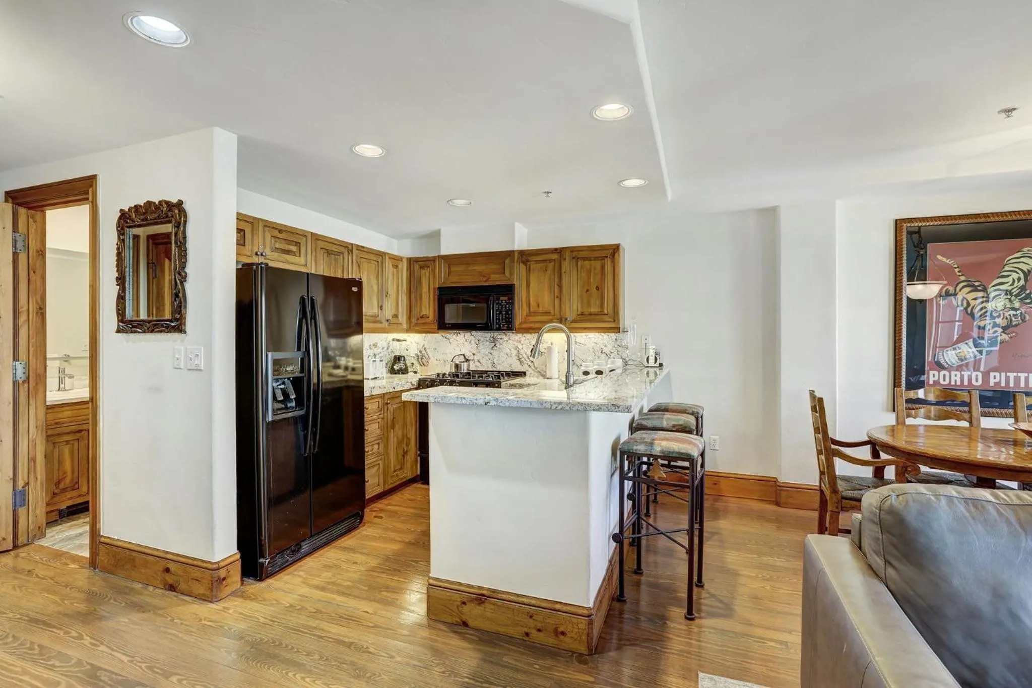 Communal kitchen in Beaver Creek Village by Vail Resorts