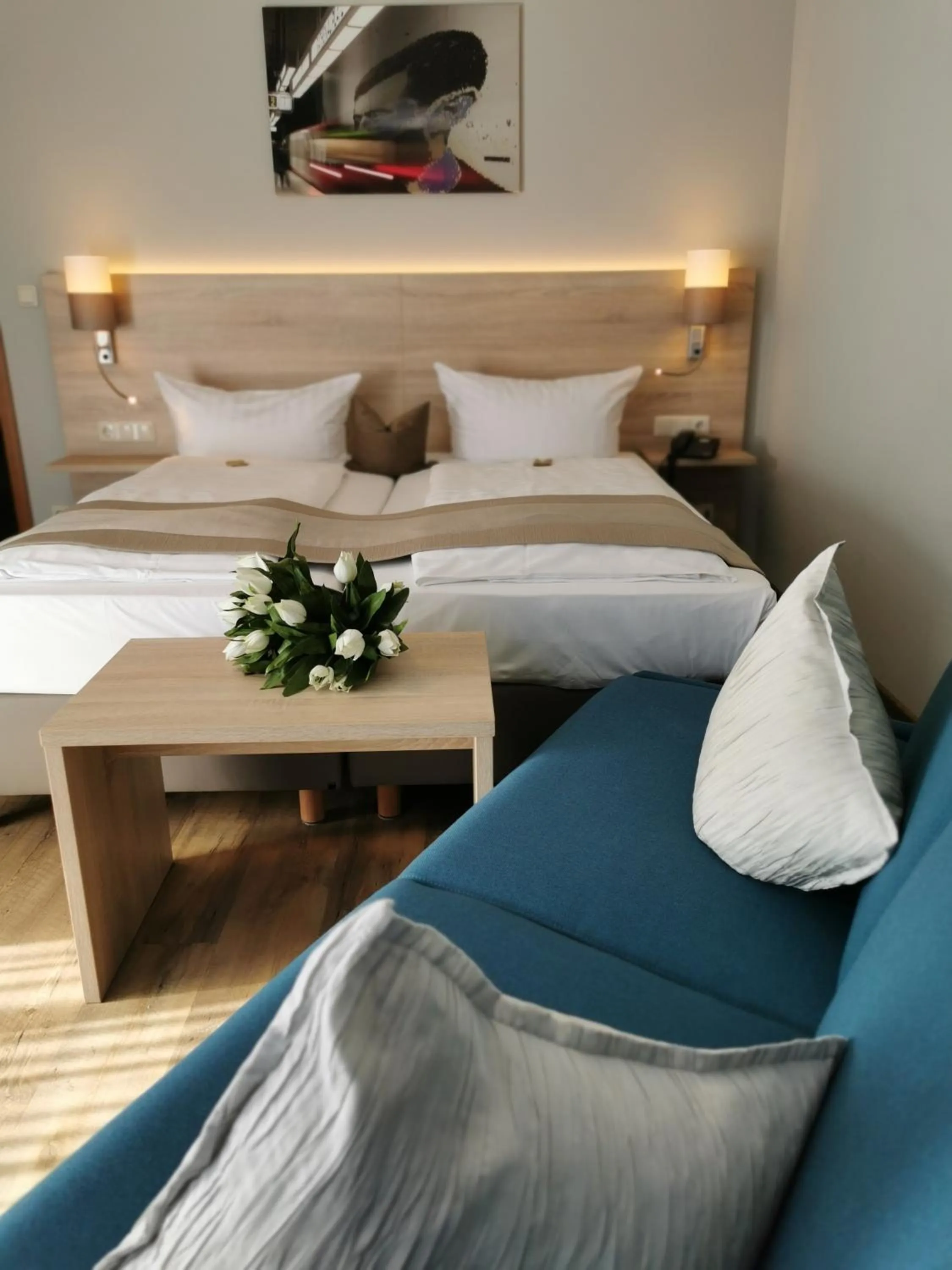 Bed in Hotel Cristal