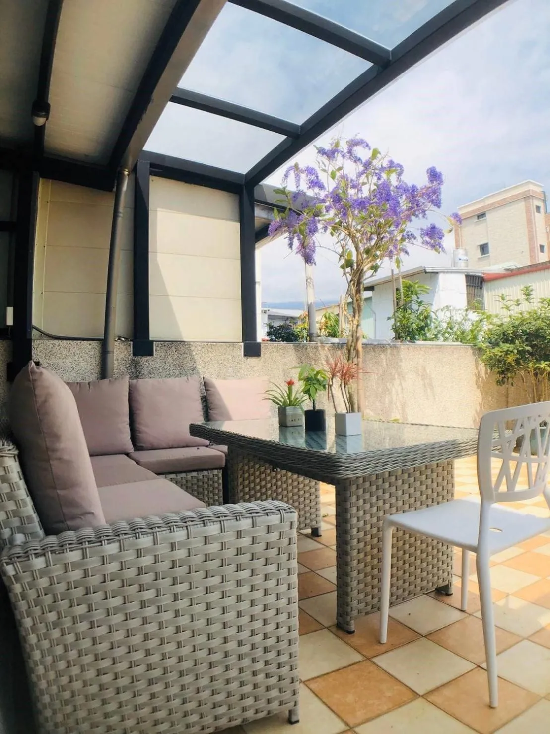 Patio in 910 Hostel (Chengdong)