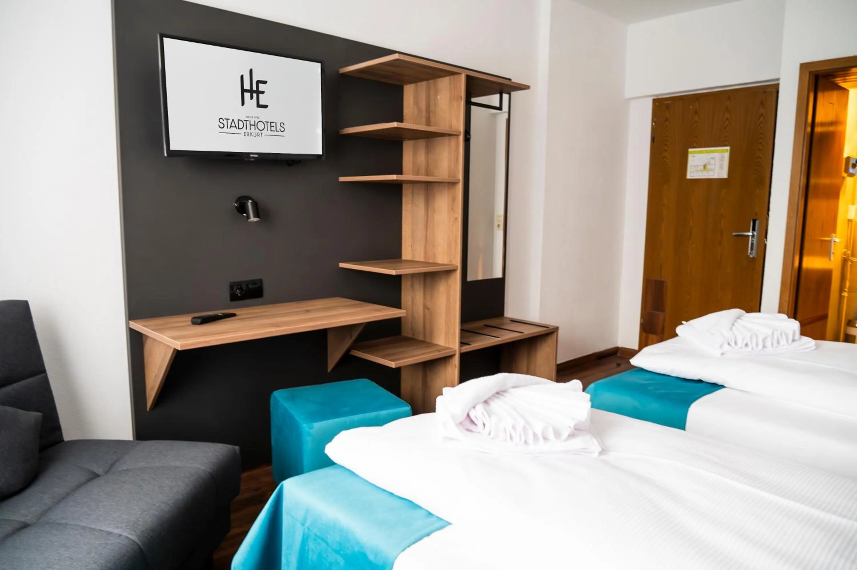 Bed in Hotel Hansa Stuttgart City