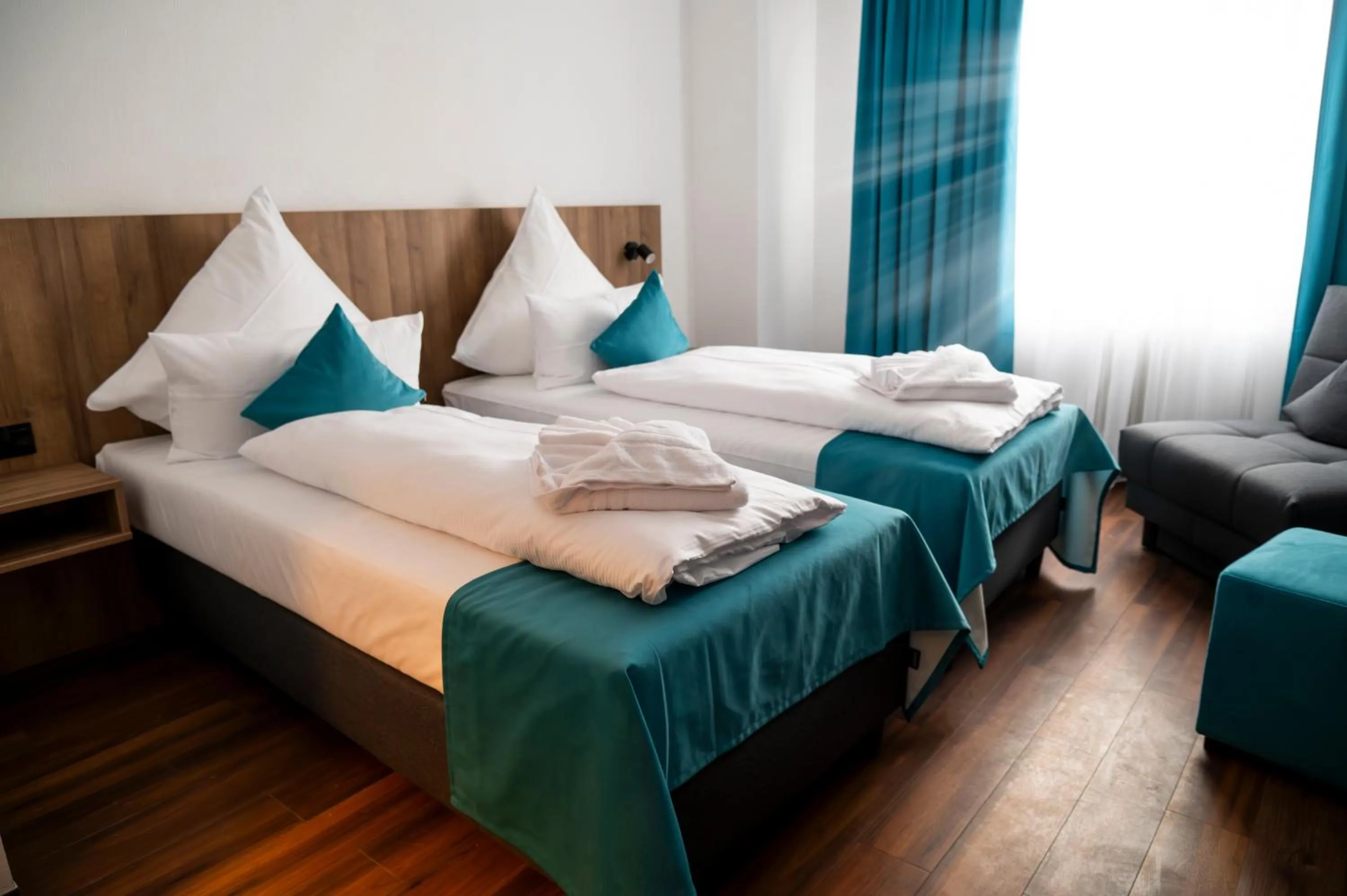 Bed in Hotel Hansa Stuttgart City