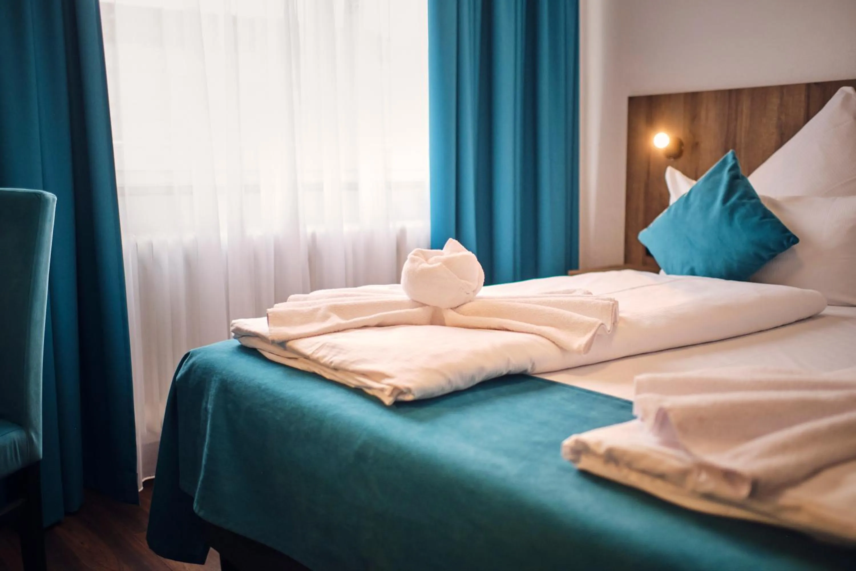 Bed in Hotel Hansa Stuttgart City