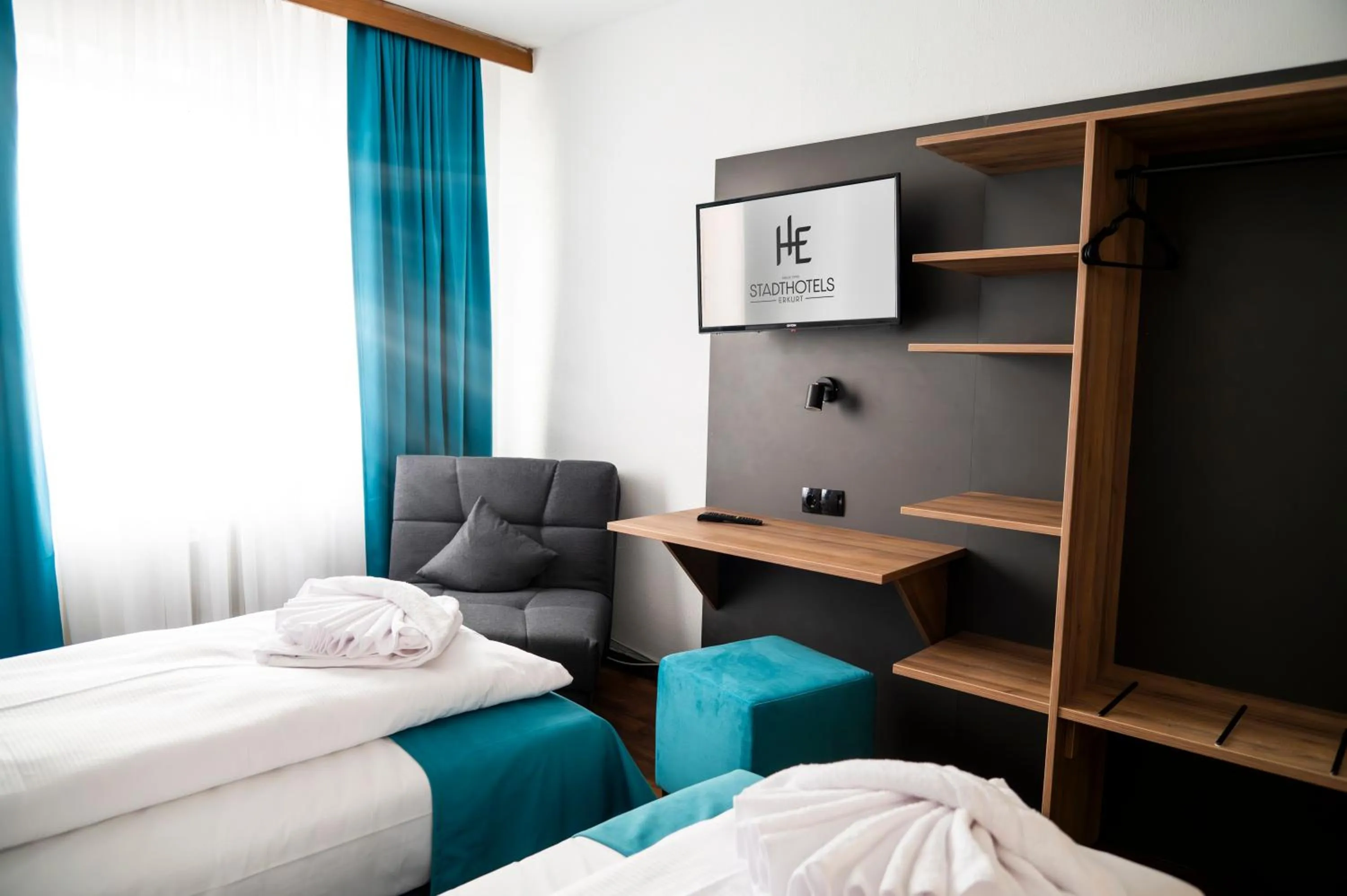 Bed in Hotel Hansa Stuttgart City