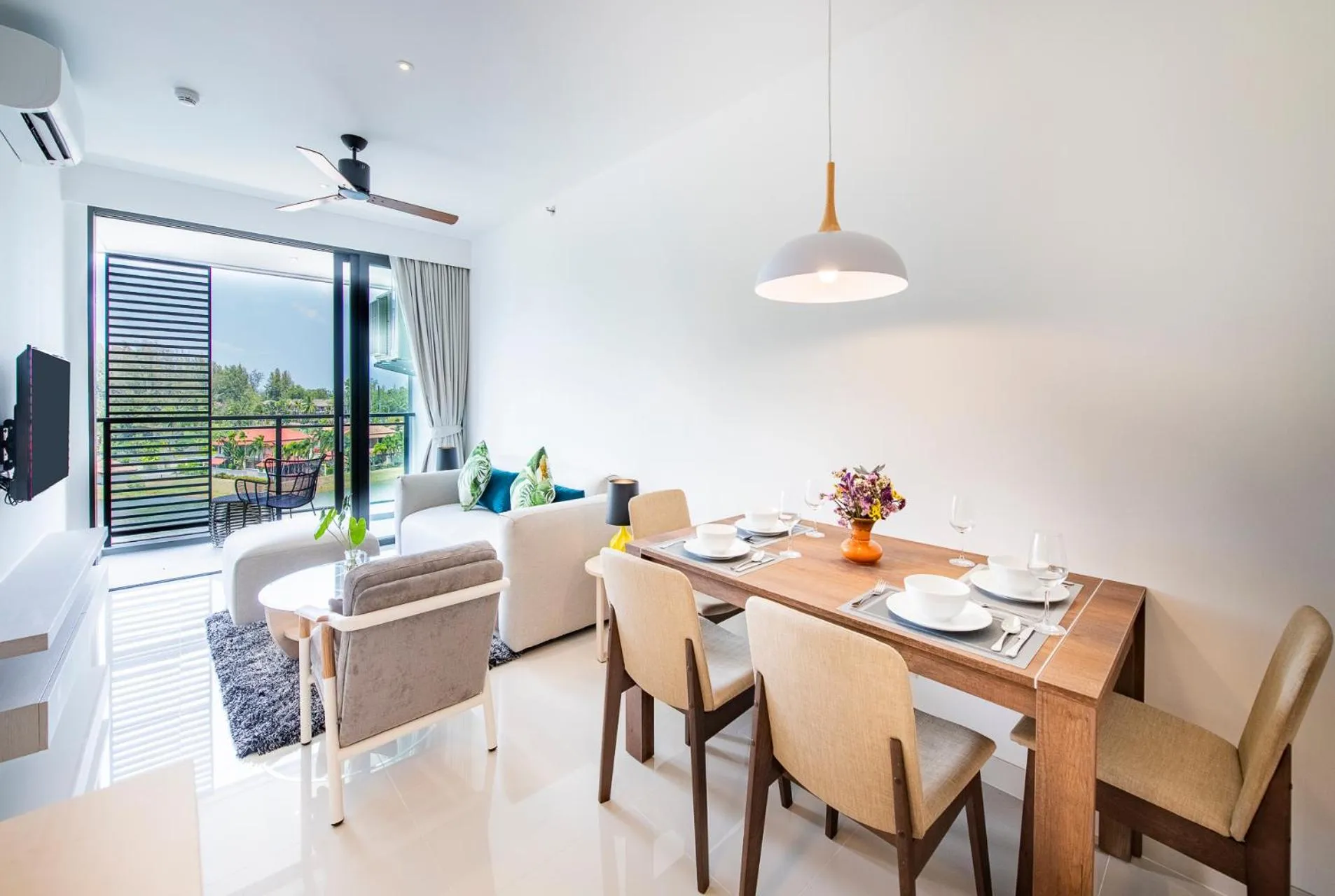 Living room in Cassia Residences by Laguna Phuket