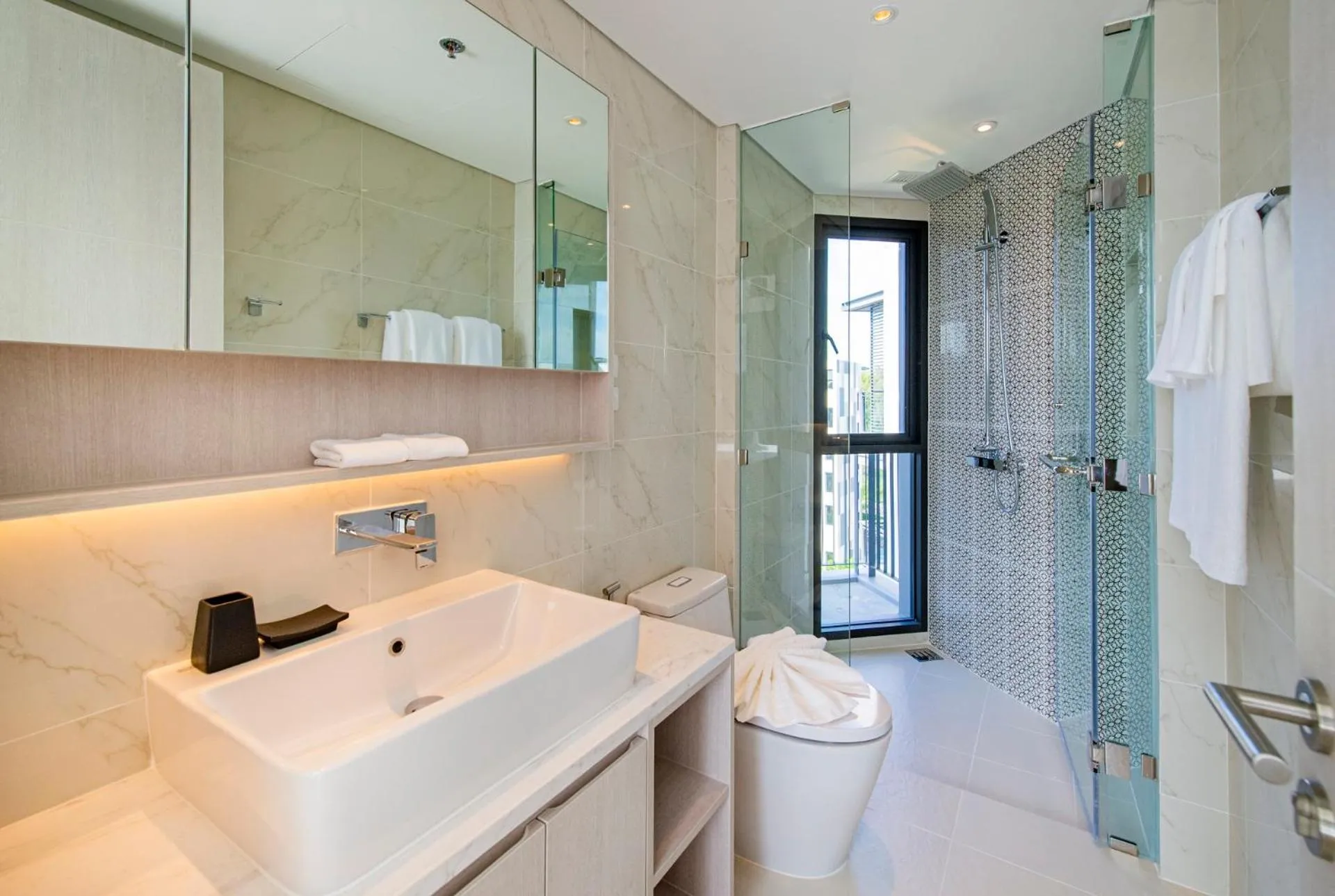 Shower in Cassia Residences by Laguna Phuket