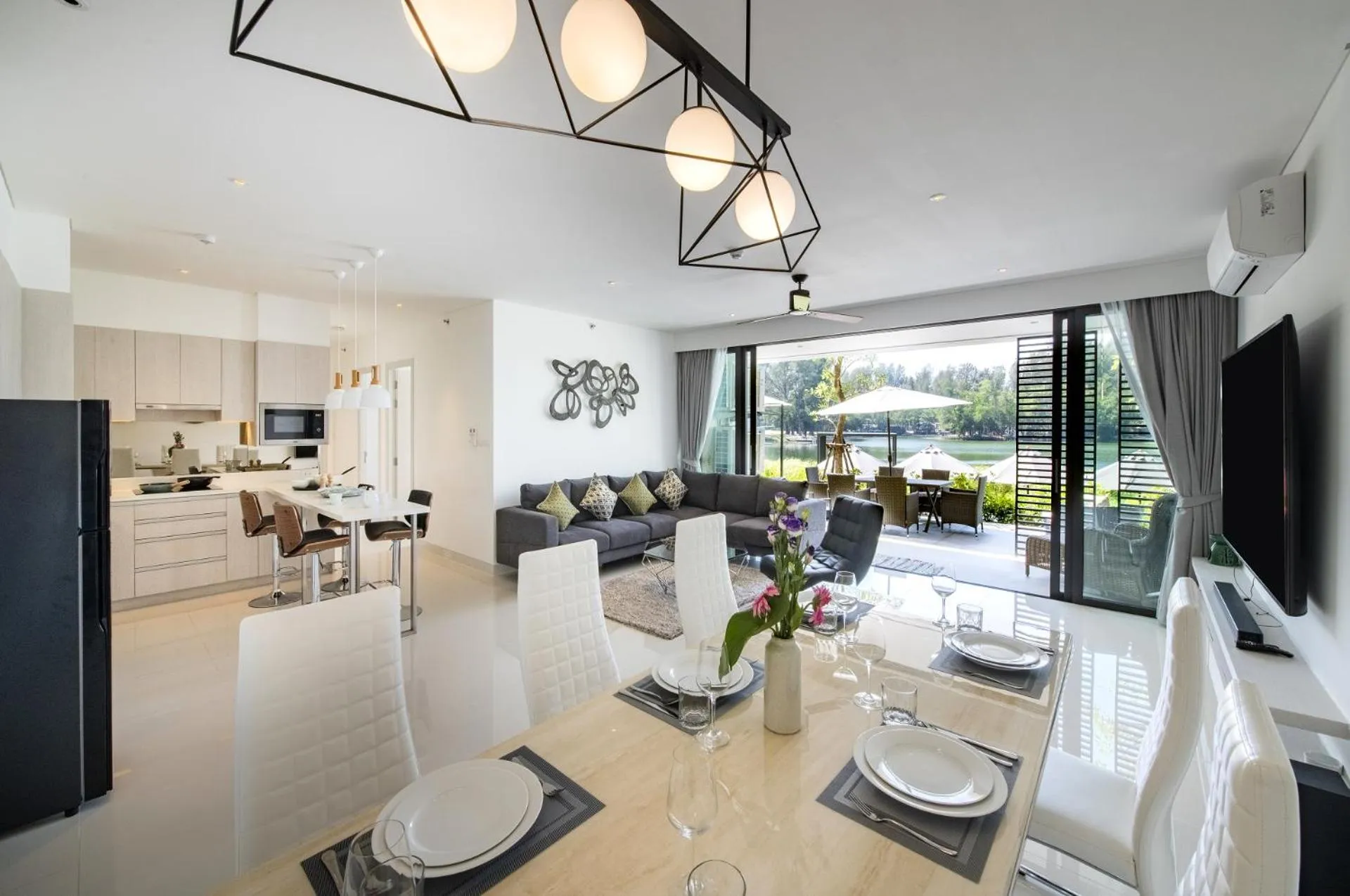 Living room in Cassia Residences by Laguna Phuket