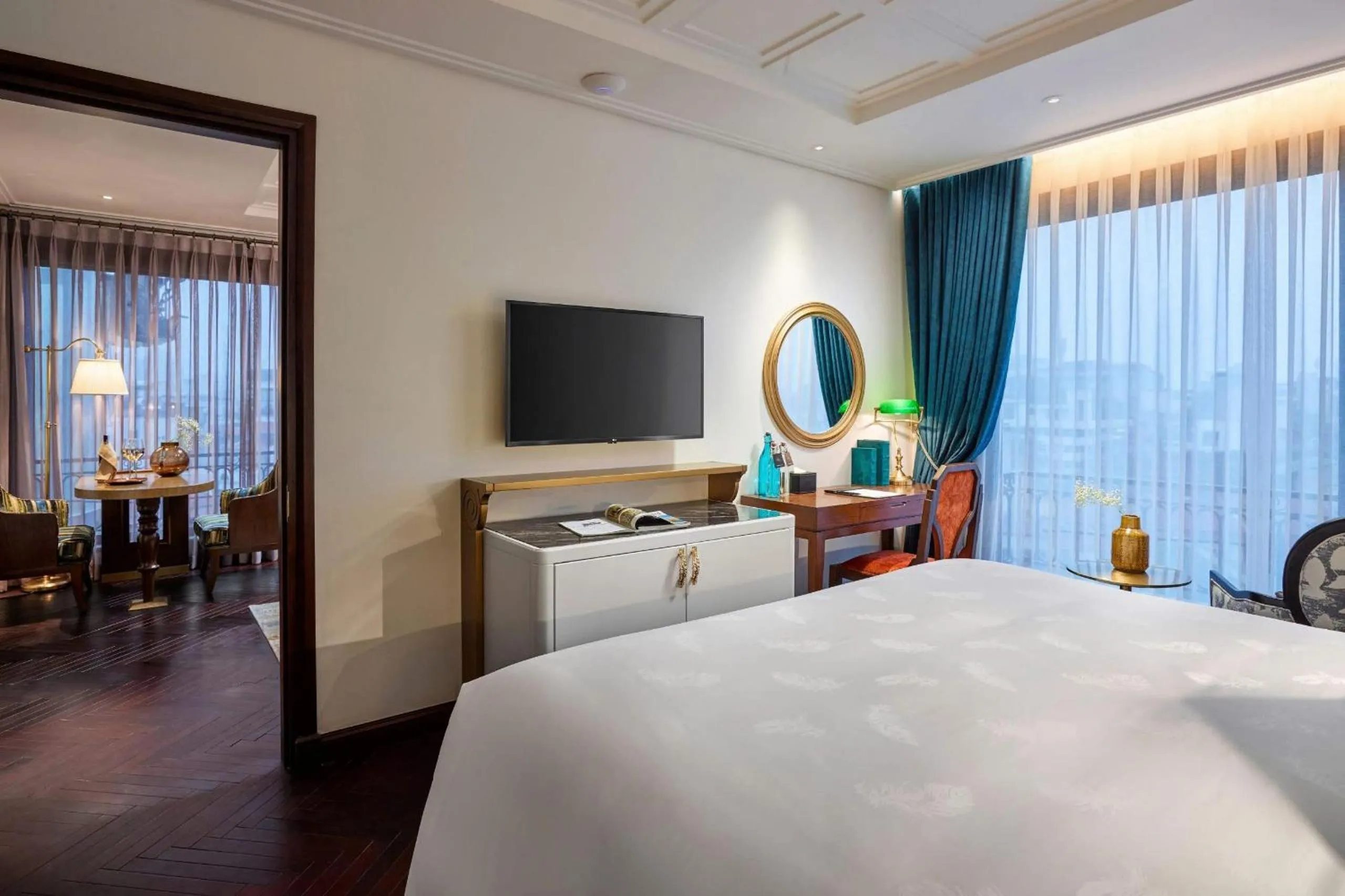 Floor plan, Bed in Peridot Grand Luxury Boutique Hotel