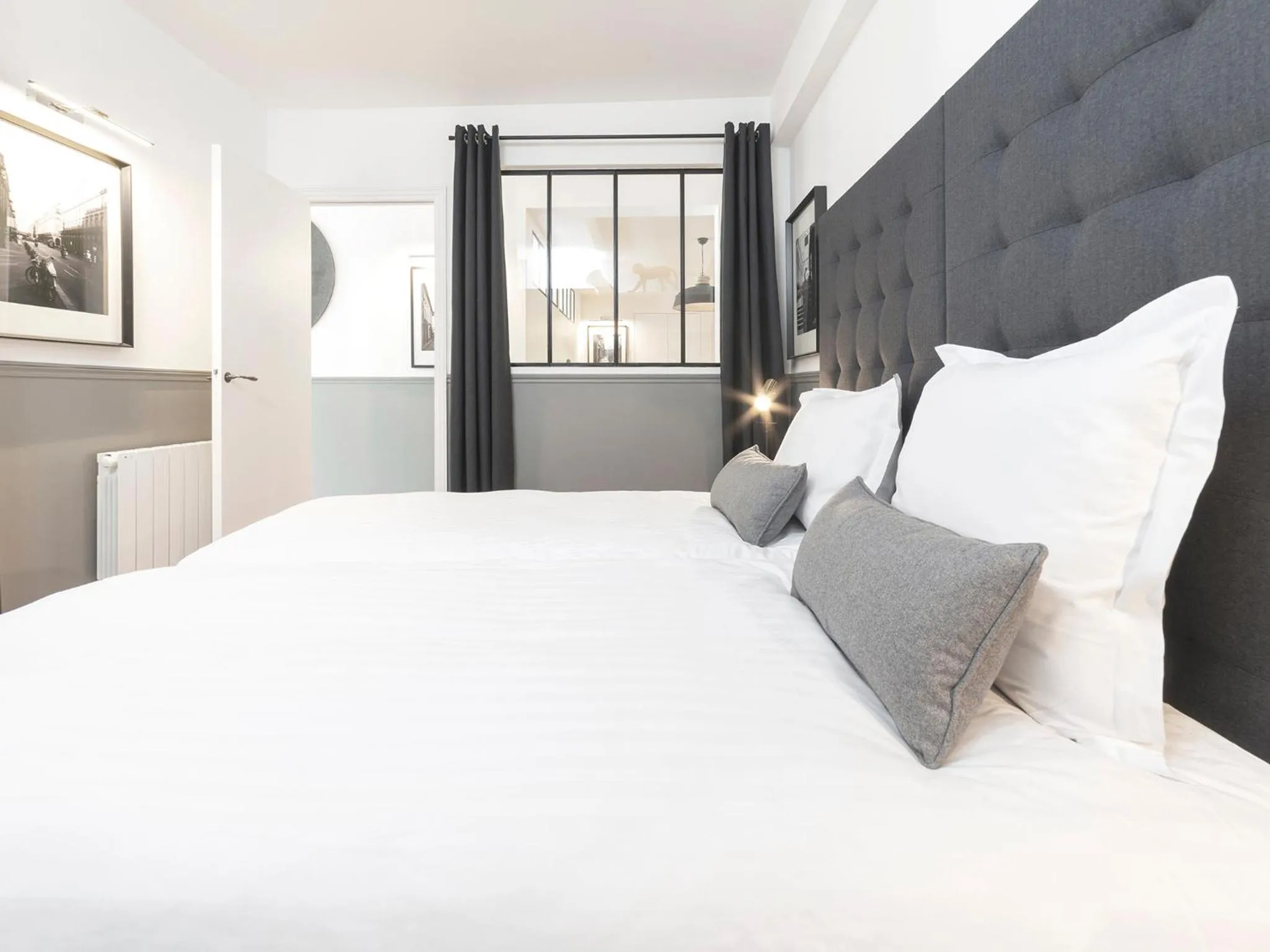Bedroom, Bed in LivinParis - Luxury AC 3 Bedrooms Le Marais III