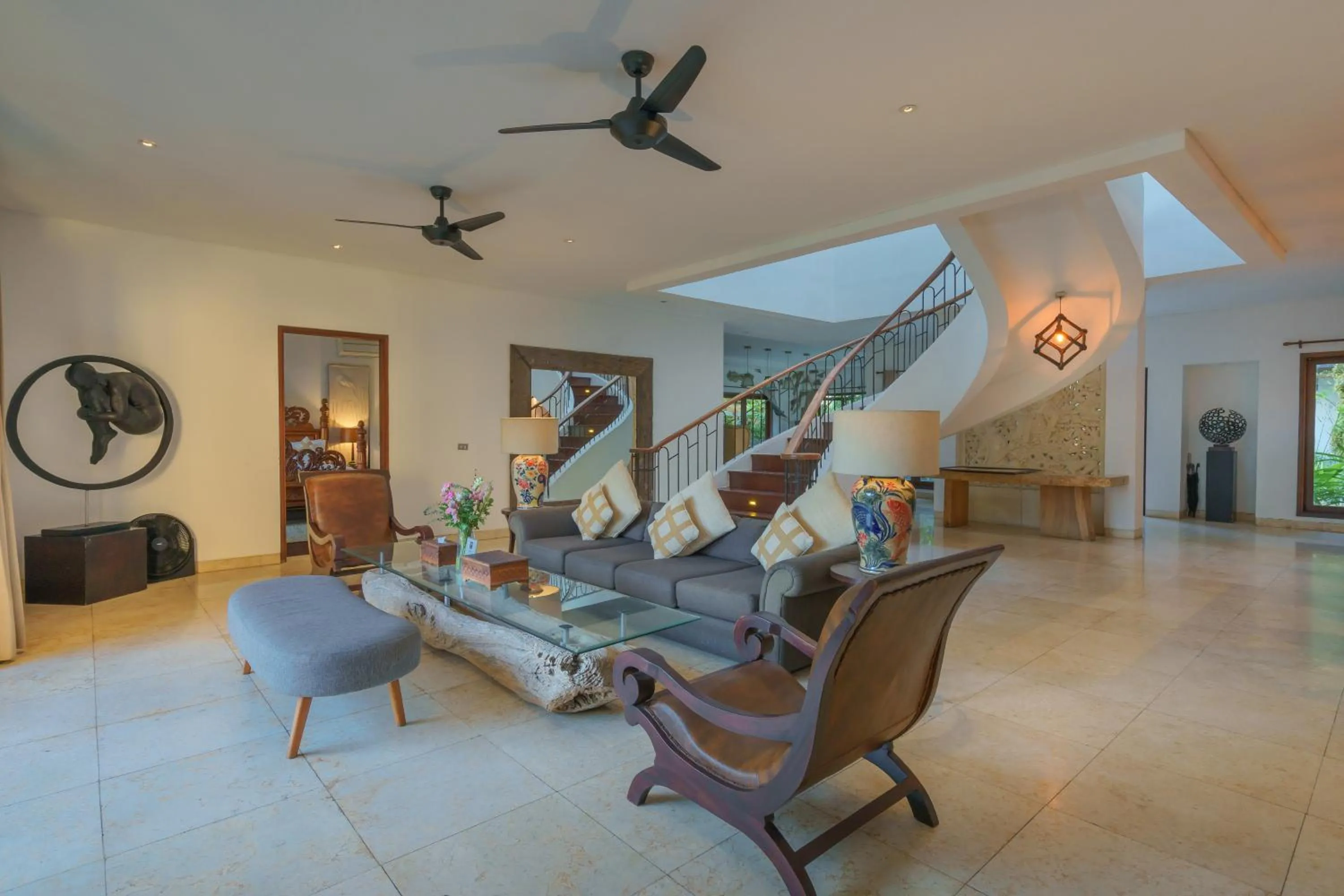 Living room in Villa Kaira Estate by Villas Direct Bali