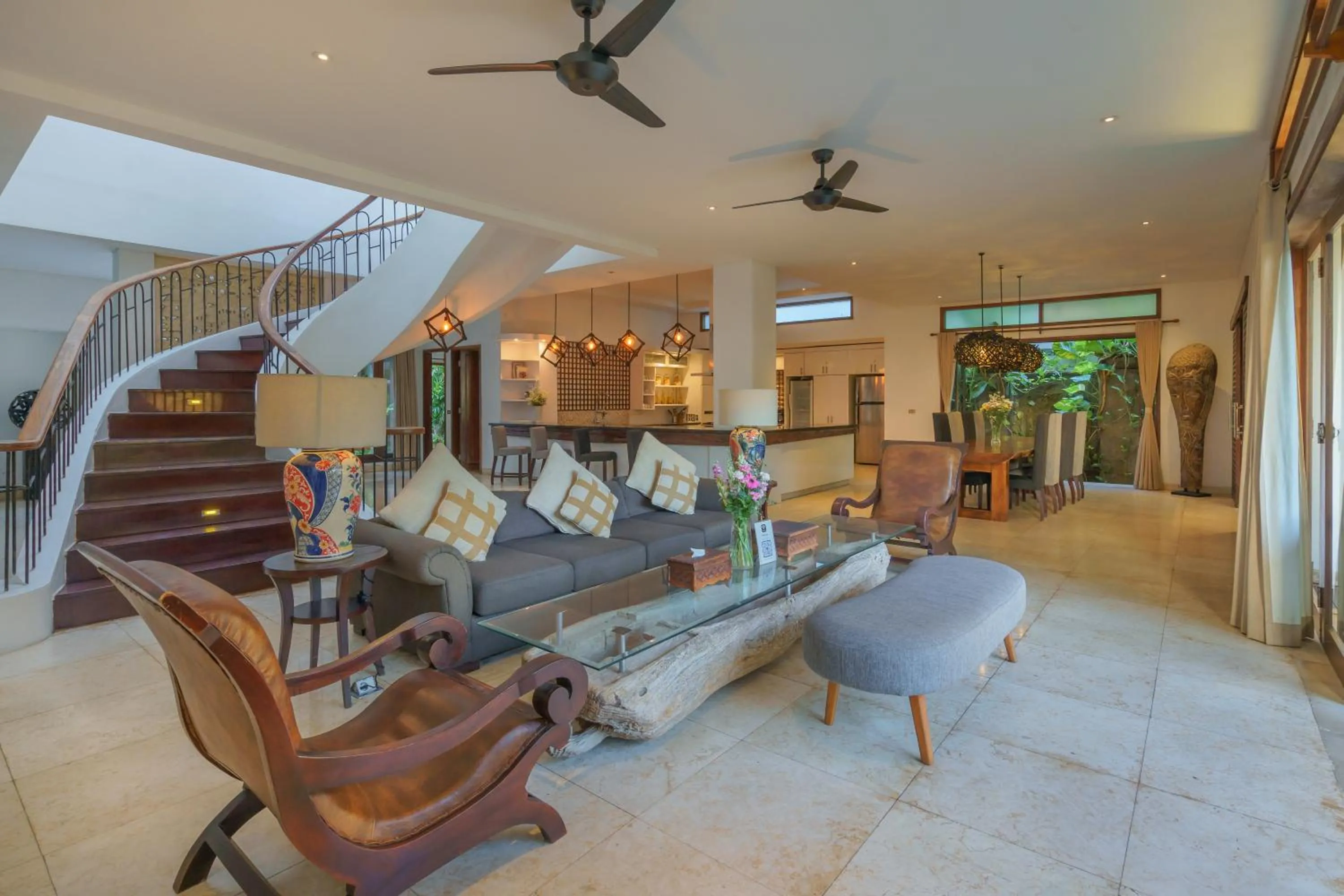 Living room in Villa Kaira Estate by Villas Direct Bali