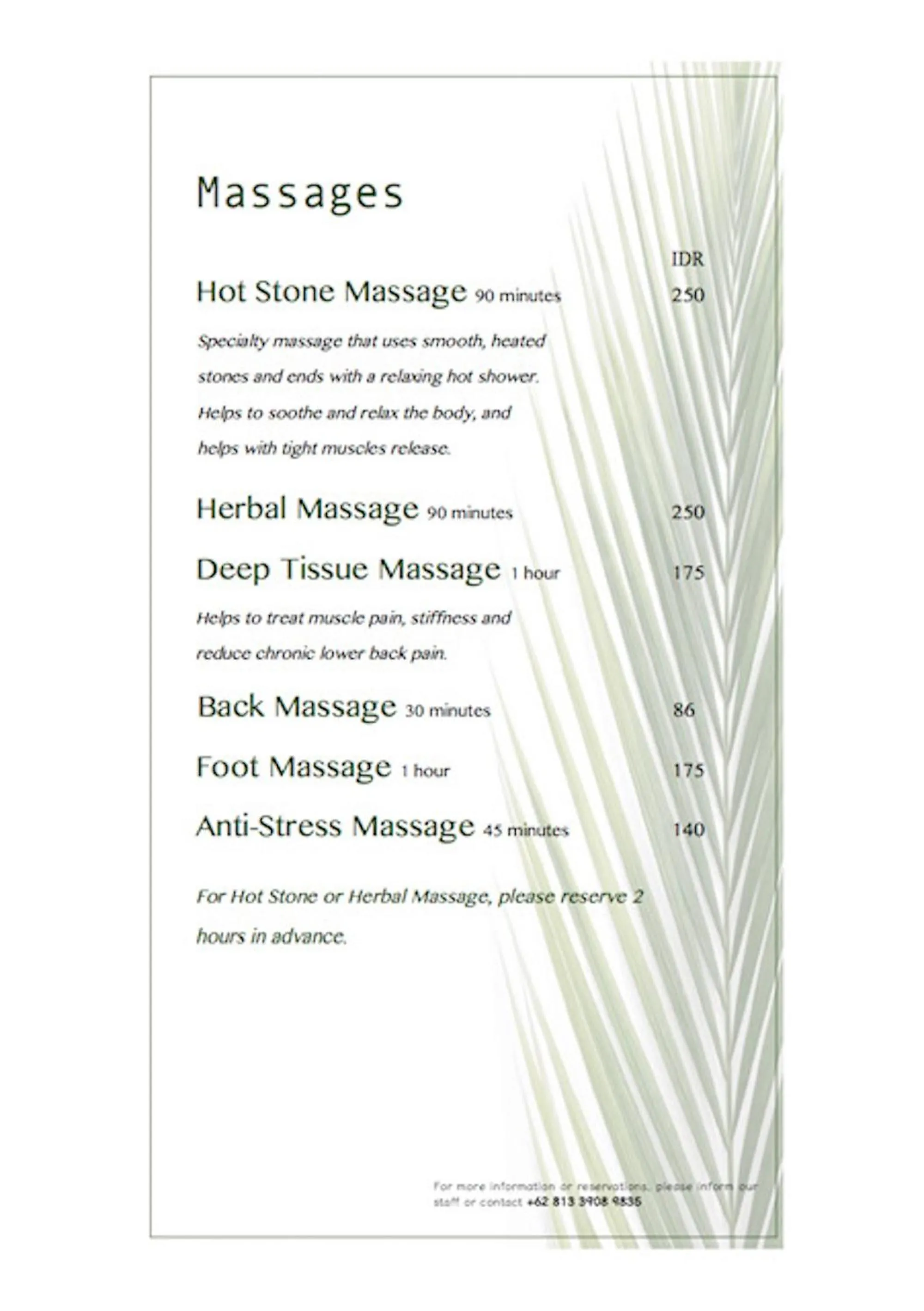 Massage in Villa Kaira Estate by Villas Direct Bali