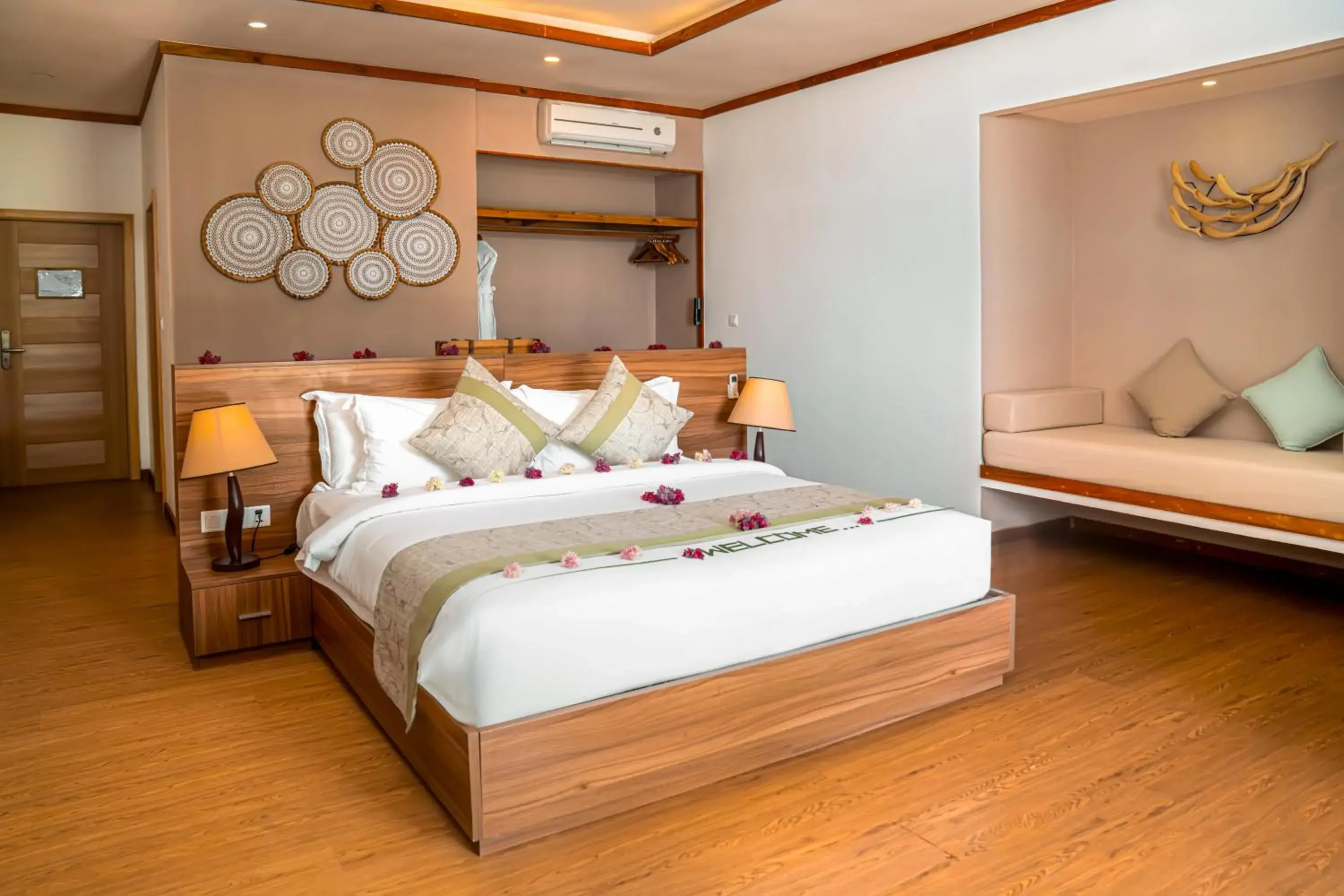 Bed in Brennia Kottefaru Maldives Bed in Brennia Kottefaru Maldives