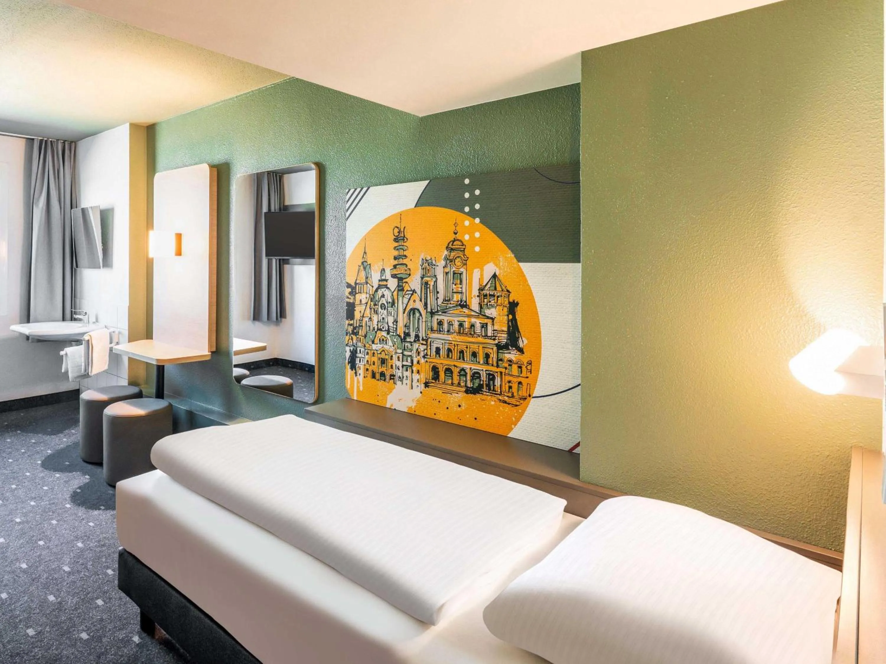 Photo of the whole room, Bed in B&B HOTEL Hannover-Laatzen