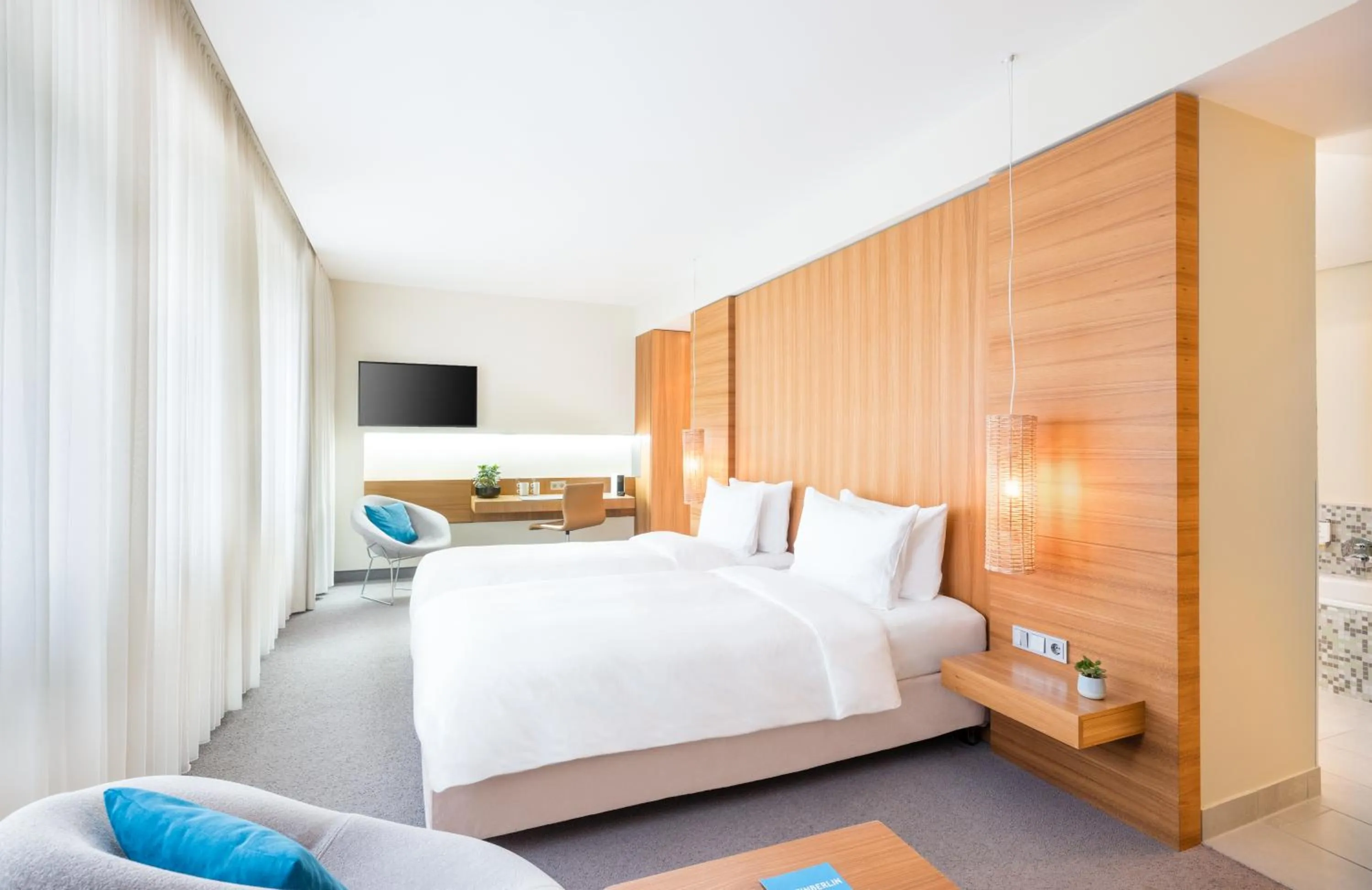 Bed in Lindner Hotel Berlin Ku'damm, part of JdV by Hyatt