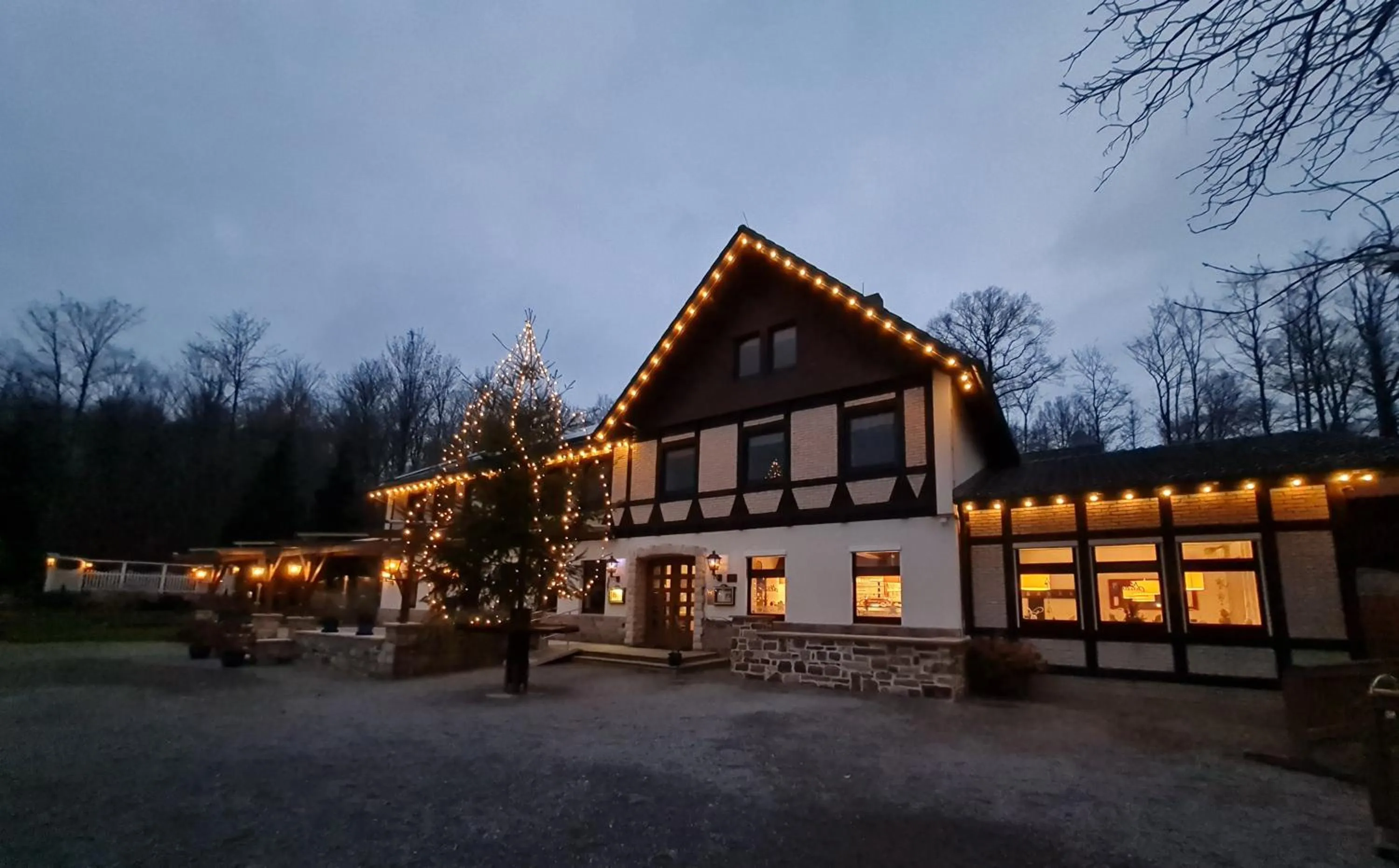 Facade/entrance in Hotel Waldquelle - Baumhaushotel Aerzen