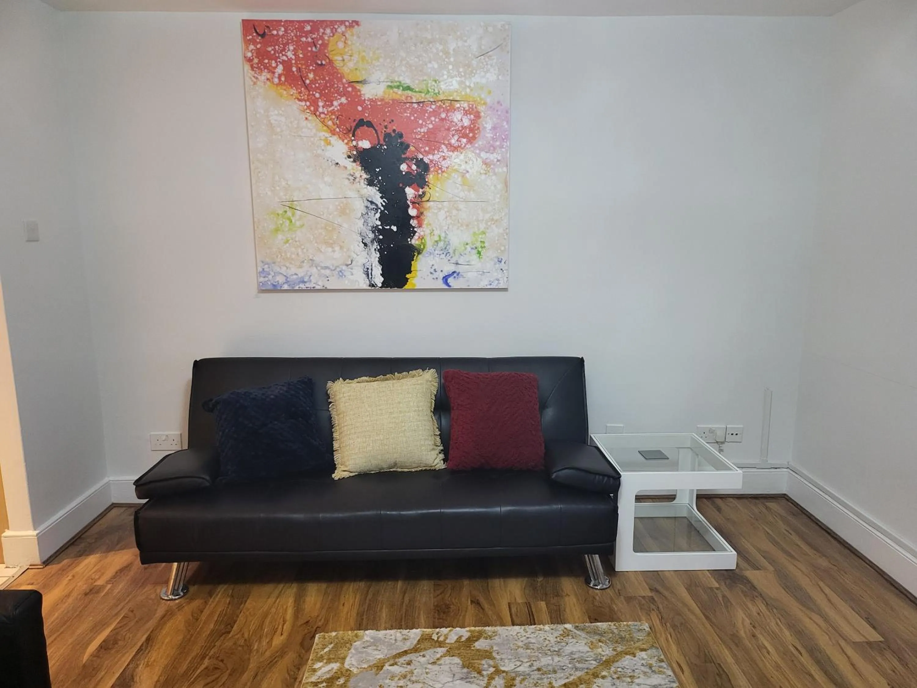 Seating area in London City Modern Apartment, Woolwich