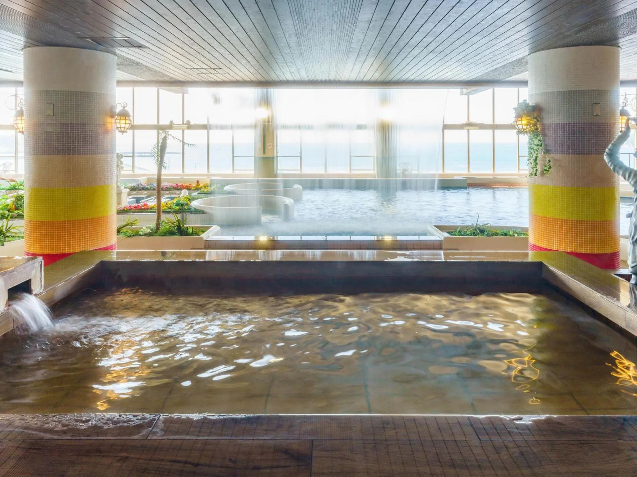 Pool view in Mikazuki Sea-Park Hotel Katsuura