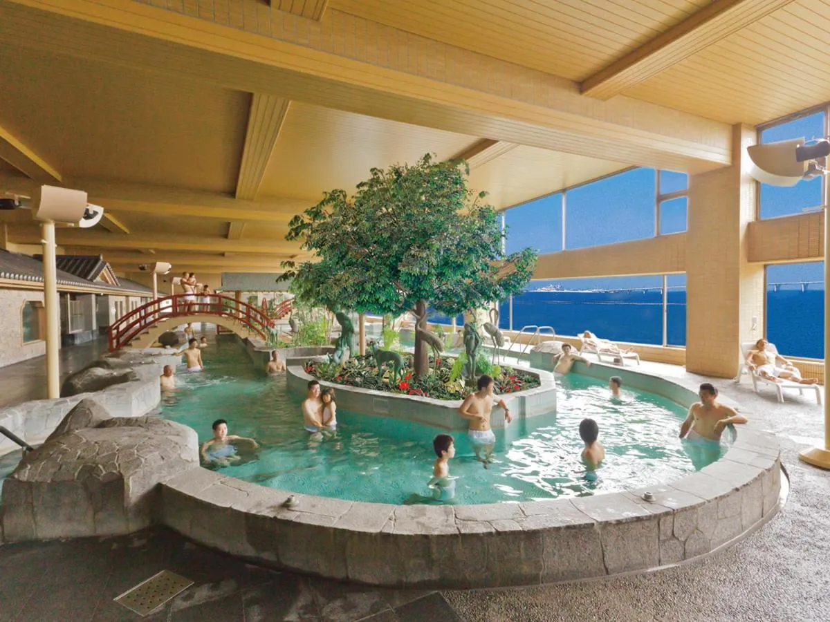 Hot Spring Bath in Ryugujo Spa Hotel Mikazuki Ryugutei