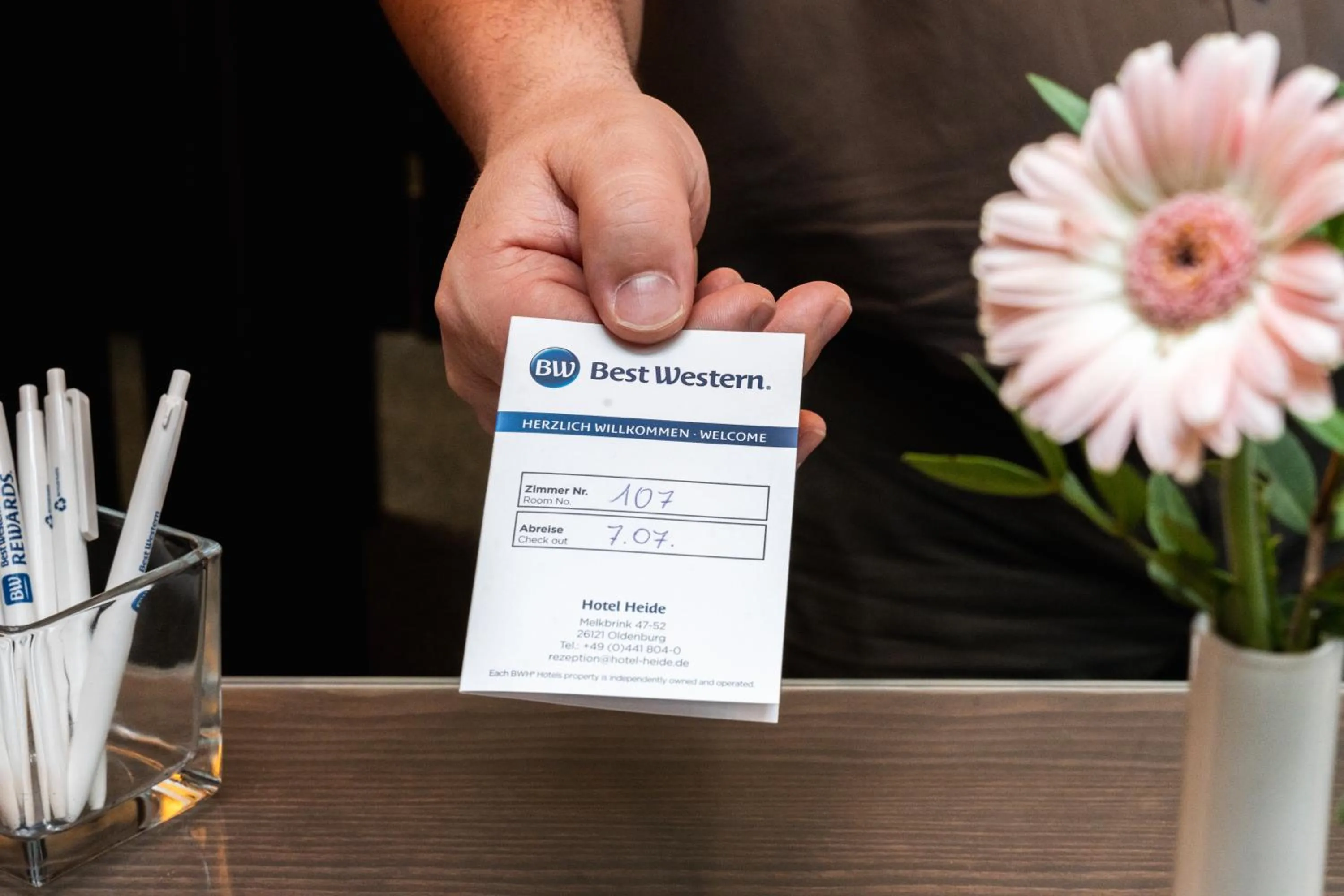 Lobby or reception in Best Western Hotel Heide