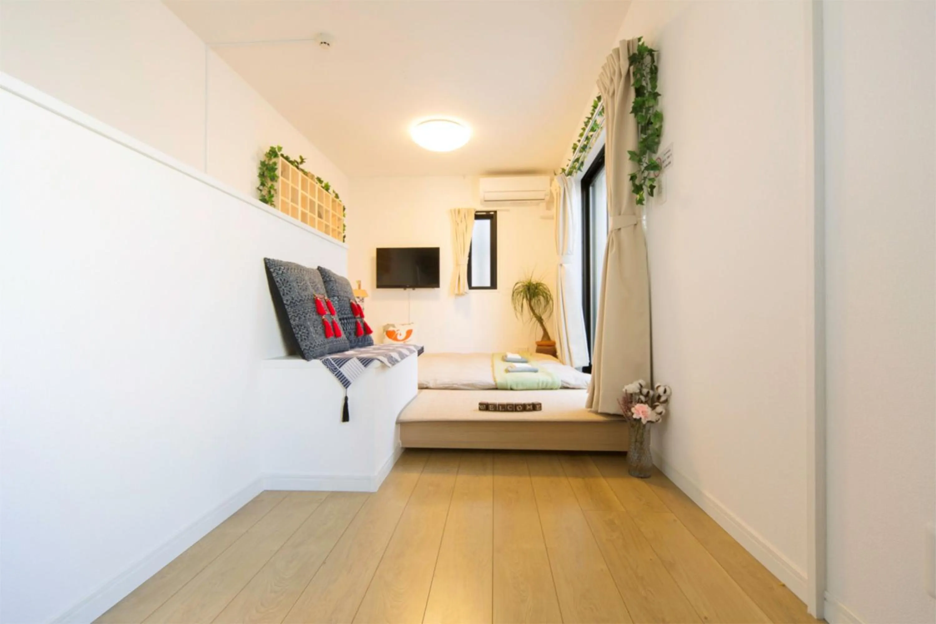 Bed in nestay inn tokyo kagurazaka