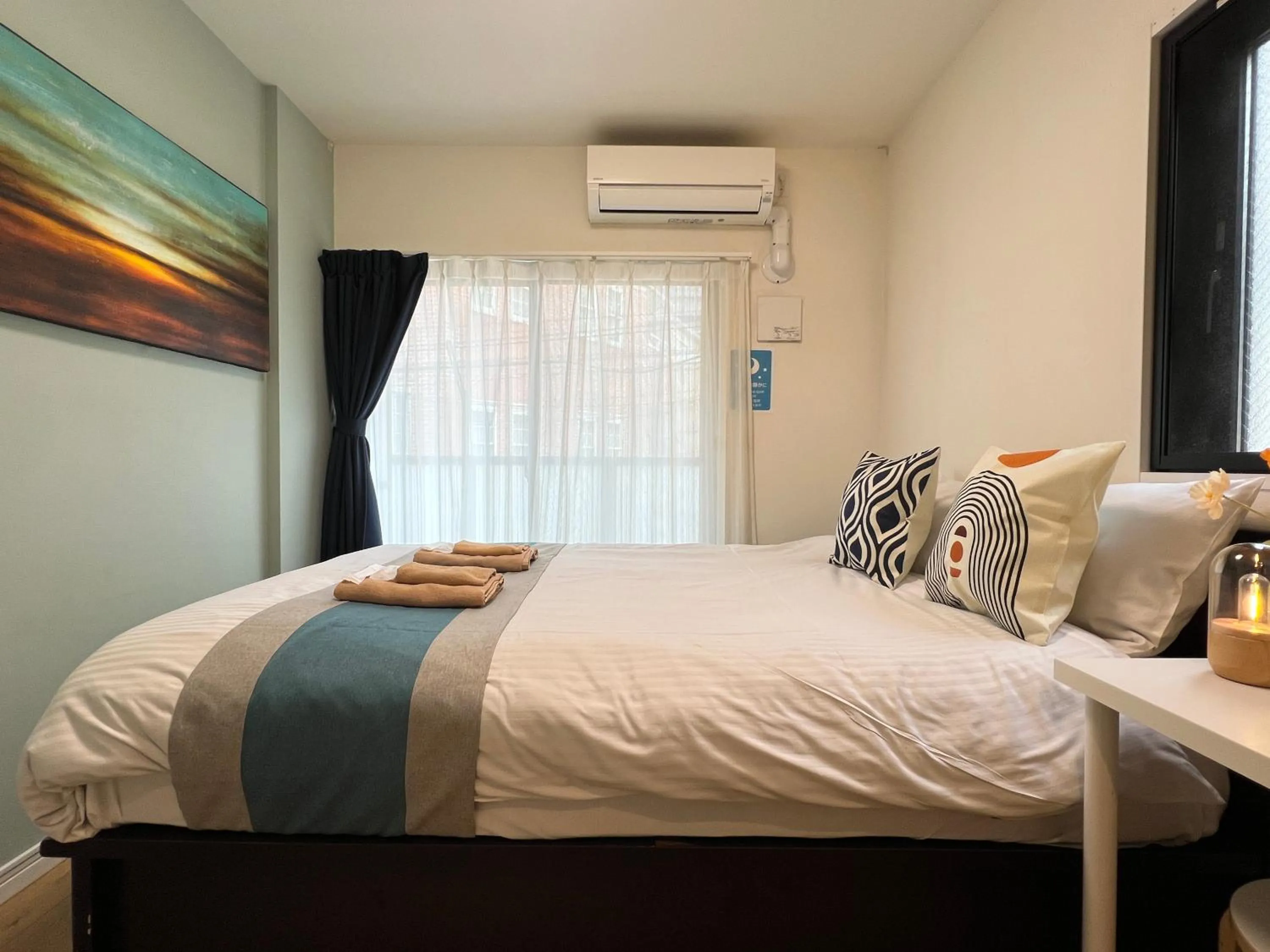 Bed in nestay inn tokyo kagurazaka