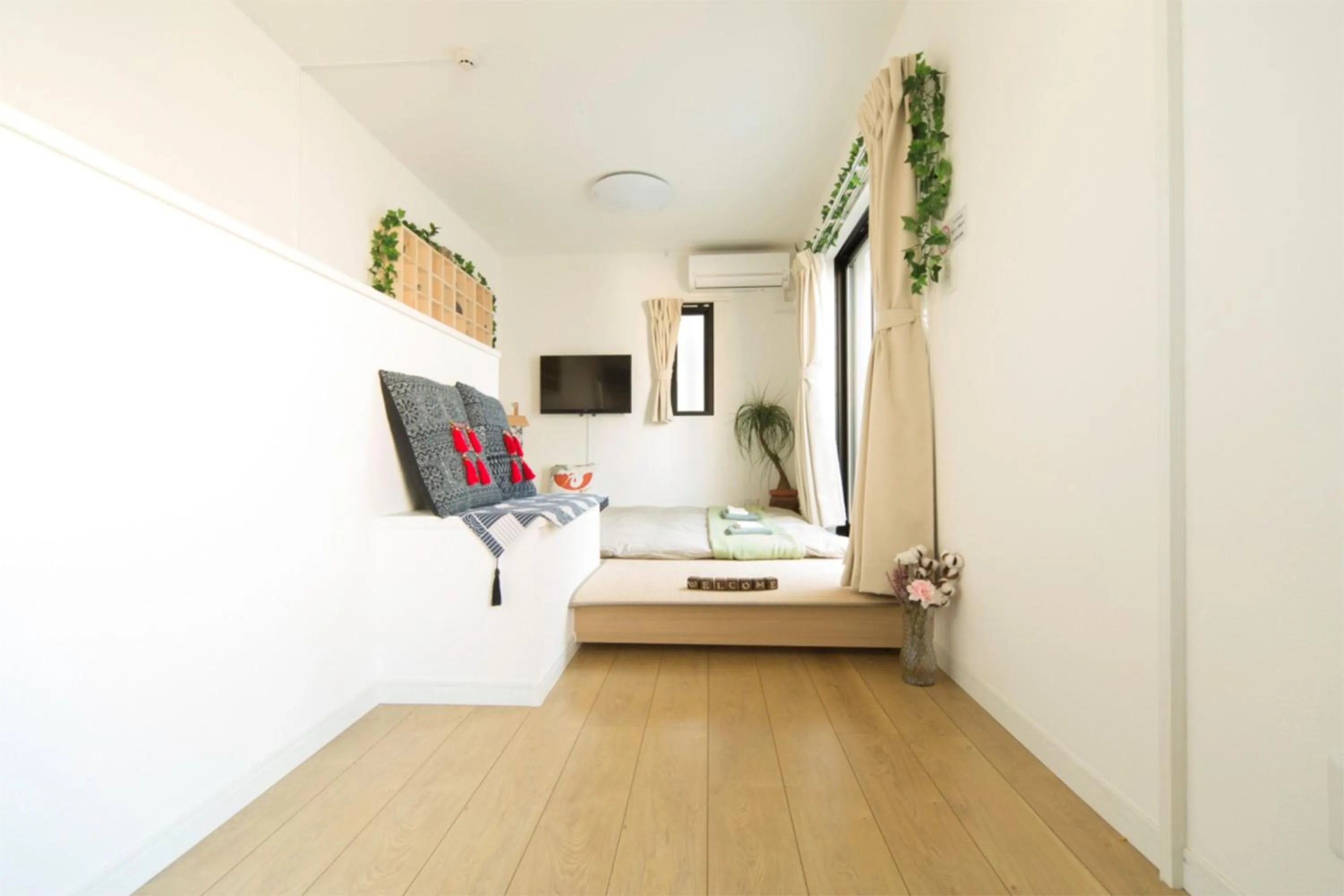 Bed in nestay inn tokyo kagurazaka