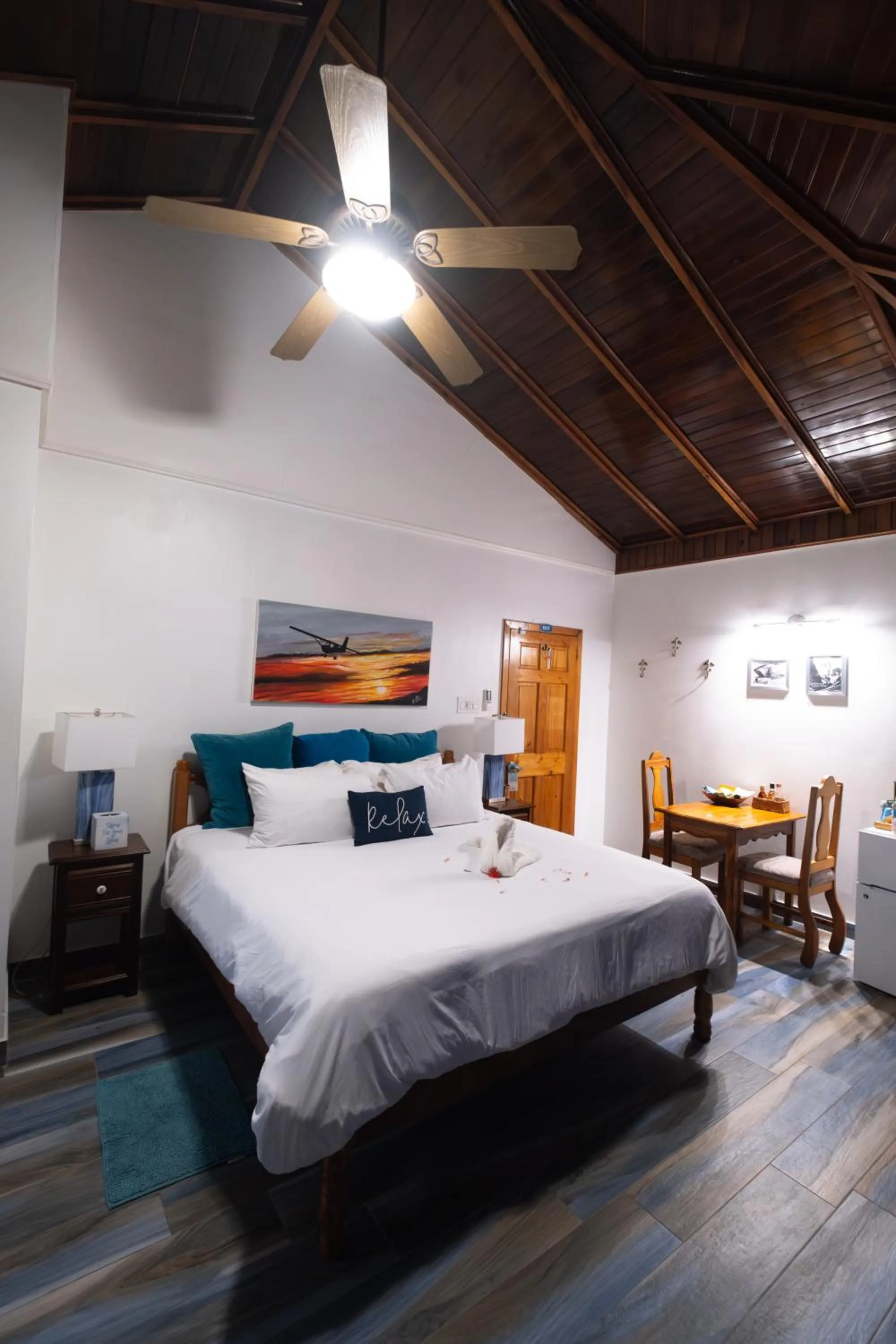 Bed in Blue Skies Beach Resort