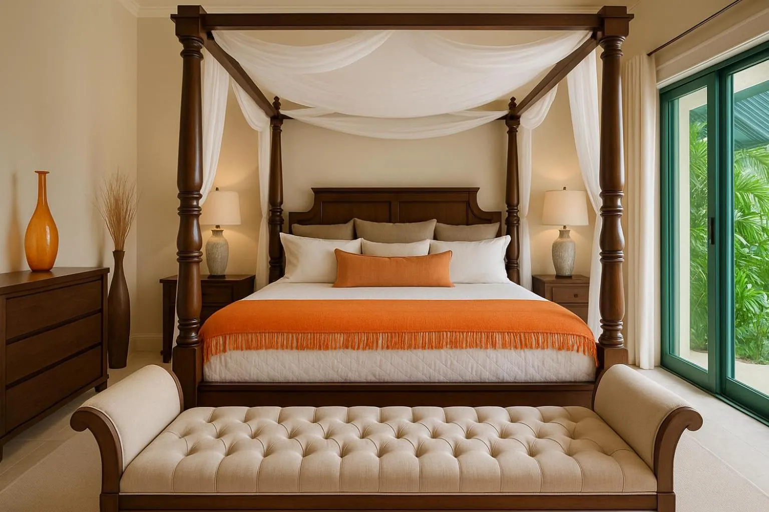 Bed in South Shore Villa Armonia Luxury Boutique