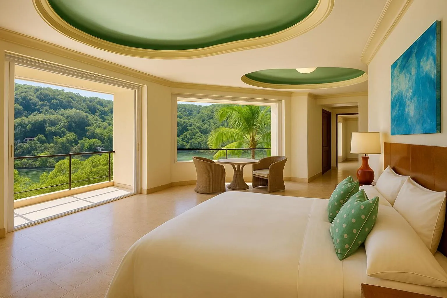 Bed in South Shore Villa Armonia Luxury Boutique