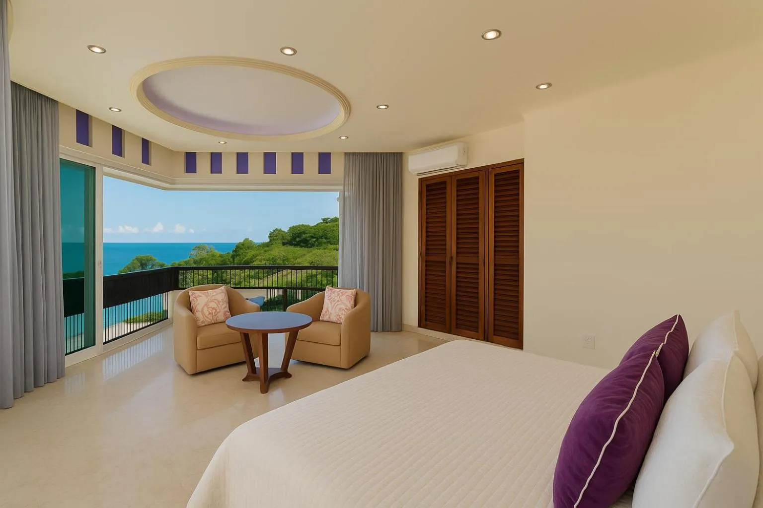 Bed in South Shore Villa Armonia Luxury Boutique