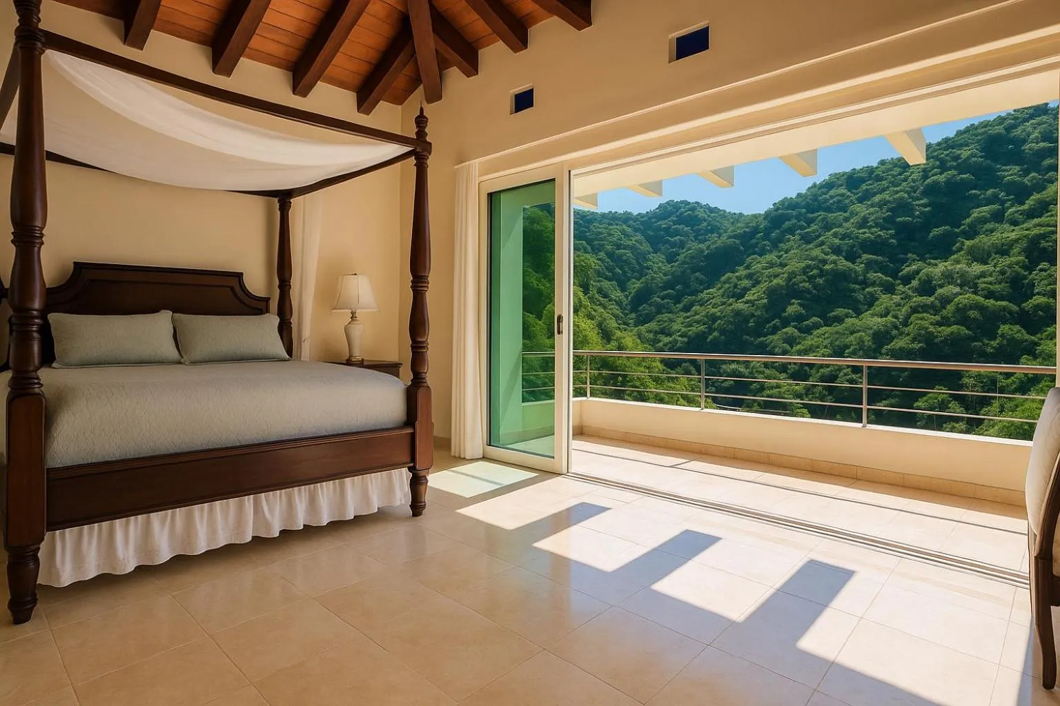 Bed in South Shore Villa Armonia Luxury Boutique