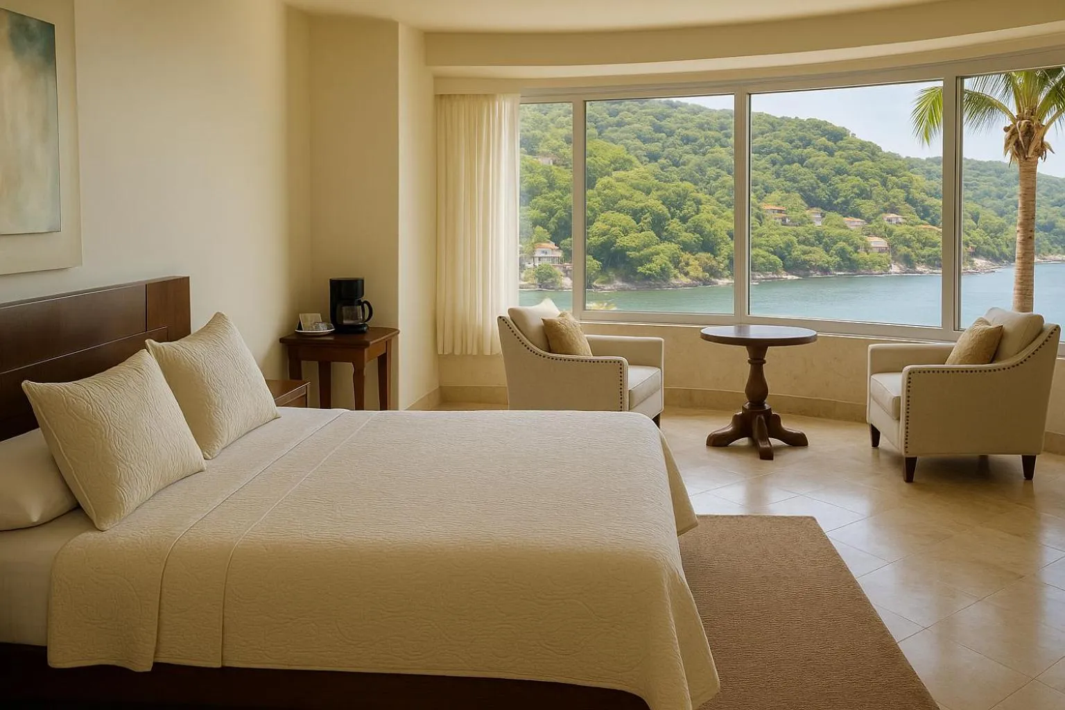 Bed in South Shore Villa Armonia Luxury Boutique