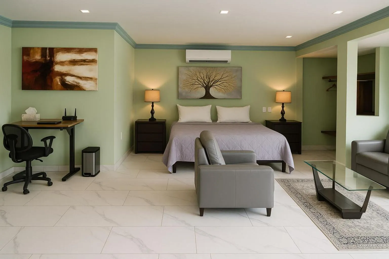 Bed in South Shore Villa Armonia Luxury Boutique