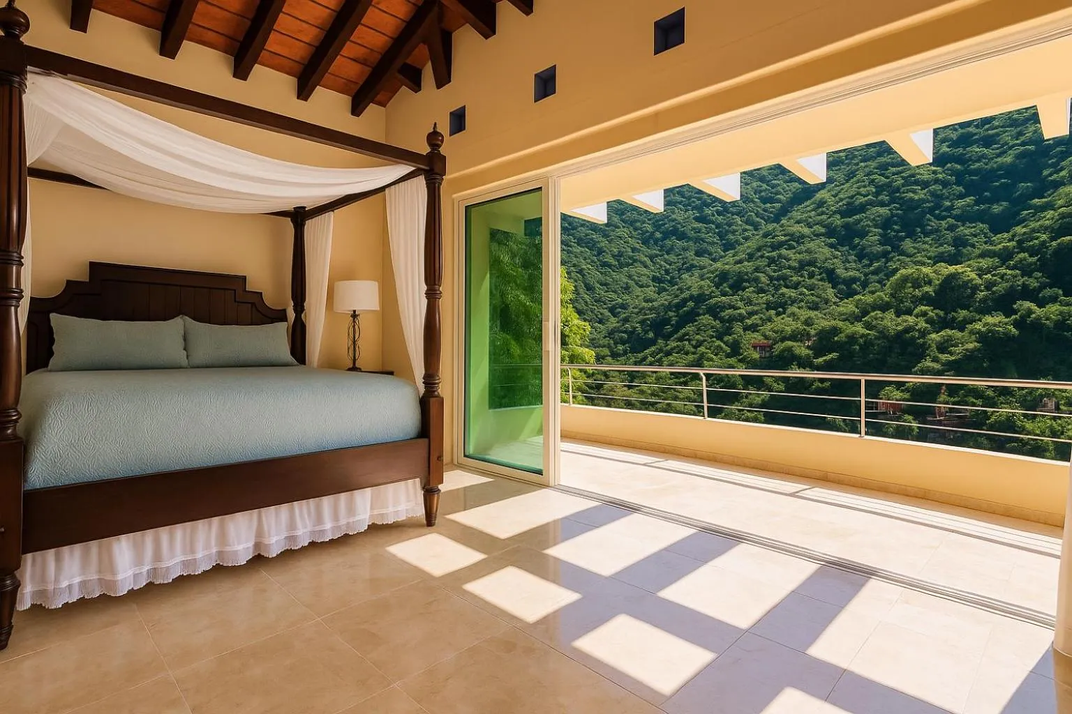 Bed in South Shore Villa Armonia Luxury Boutique